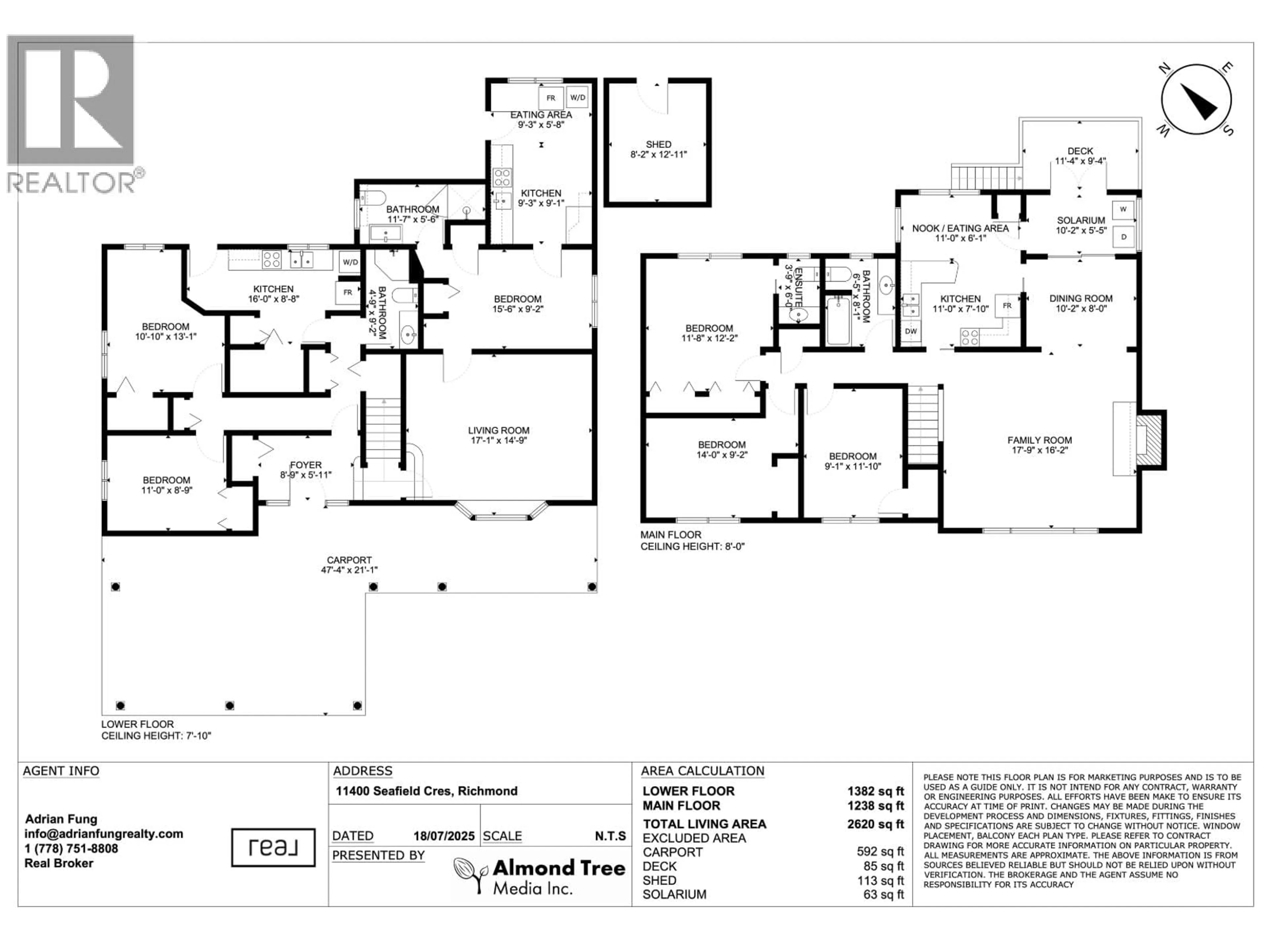 Floor plan for 11400 SEAFIELD CRESCENT, Richmond British Columbia V7A3J2