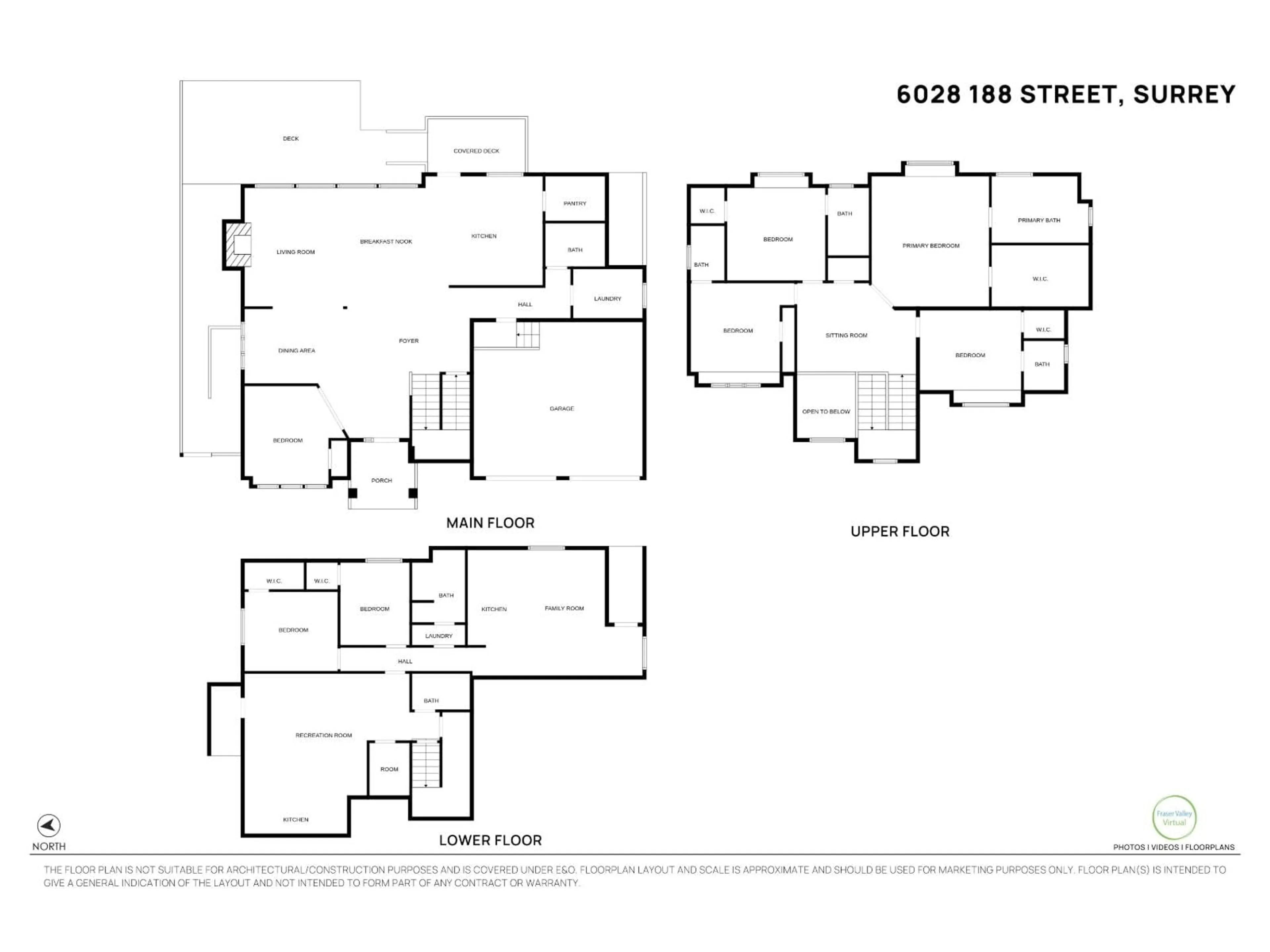 Floor plan for 6028 188 STREET, Surrey British Columbia V3S7V9