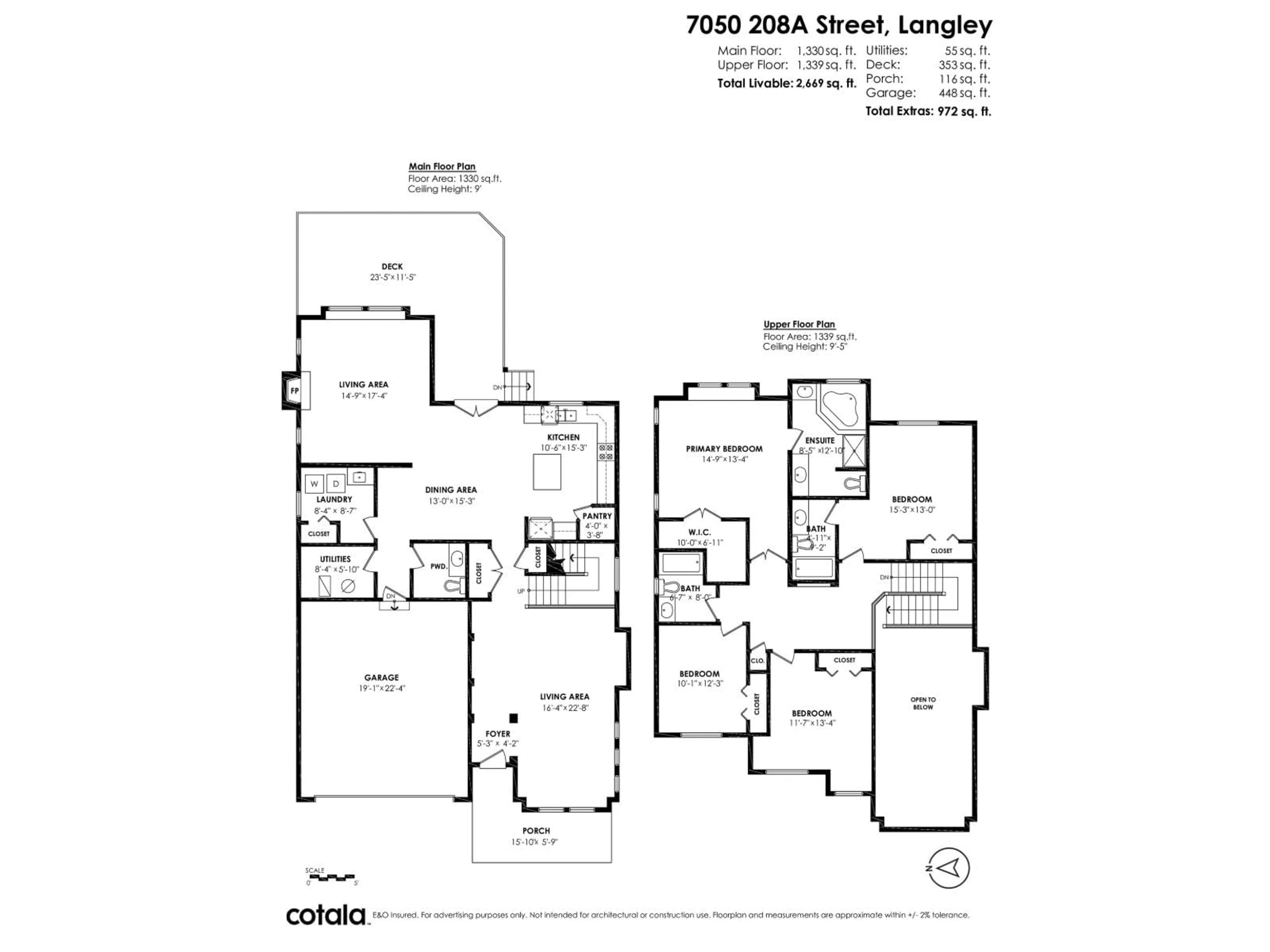 Floor plan for 7050 208A STREET, Langley British Columbia V2Y0J2