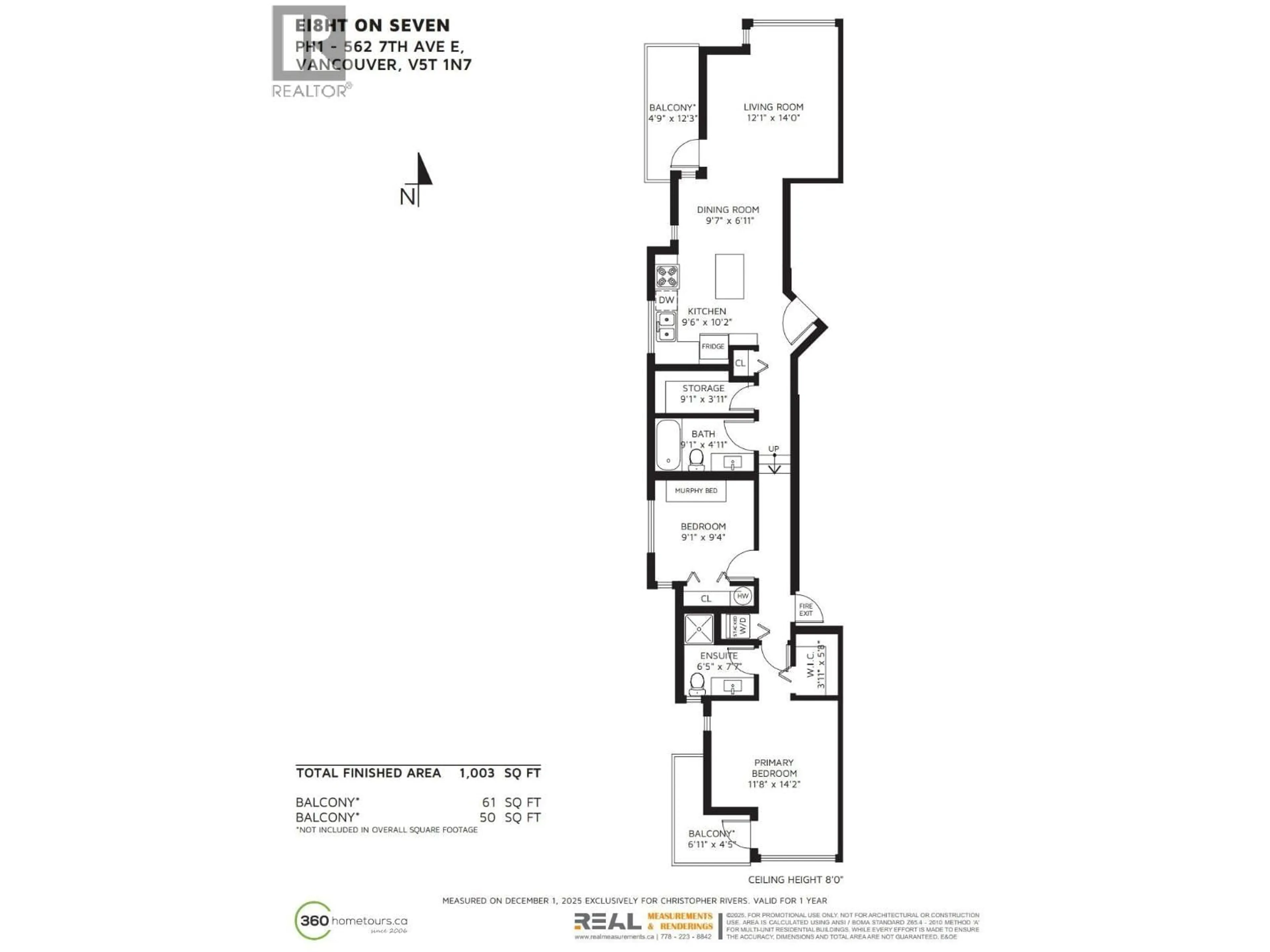 Floor plan for PH1 - 562 7TH AVENUE, Vancouver British Columbia V5T1N7