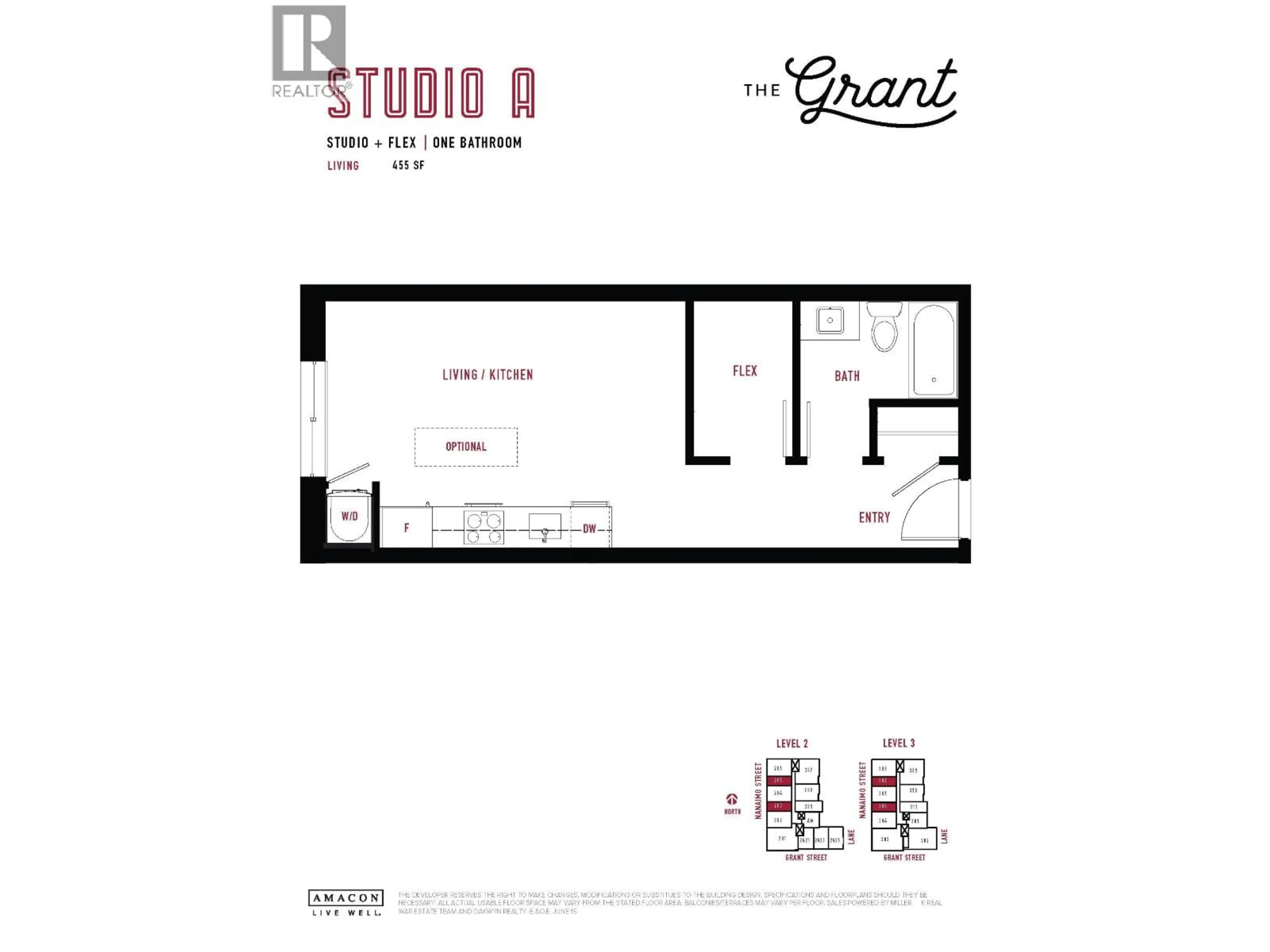 Floor plan for 307 - 2419 GRANT STREET, Vancouver British Columbia V5K3G5