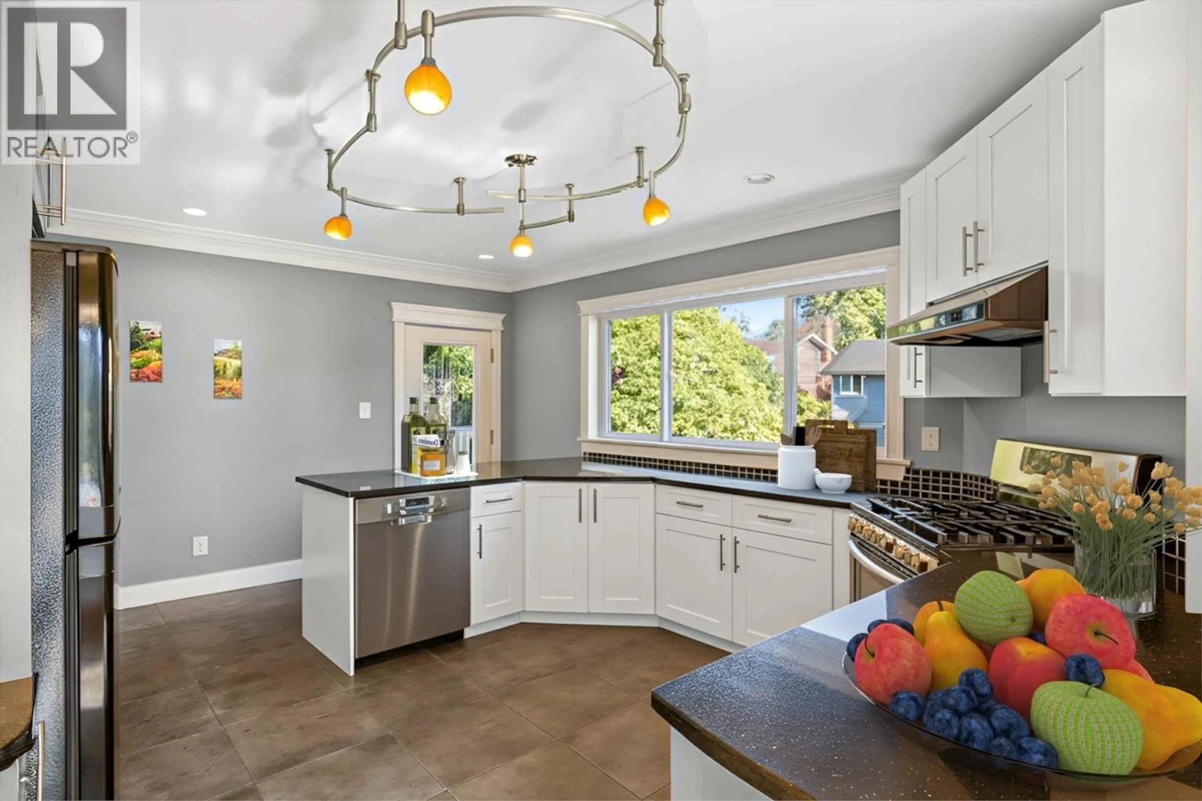 Contemporary kitchen, ceramic/tile floor for 2050 SPERLING AVENUE, Burnaby British Columbia V5B4K5