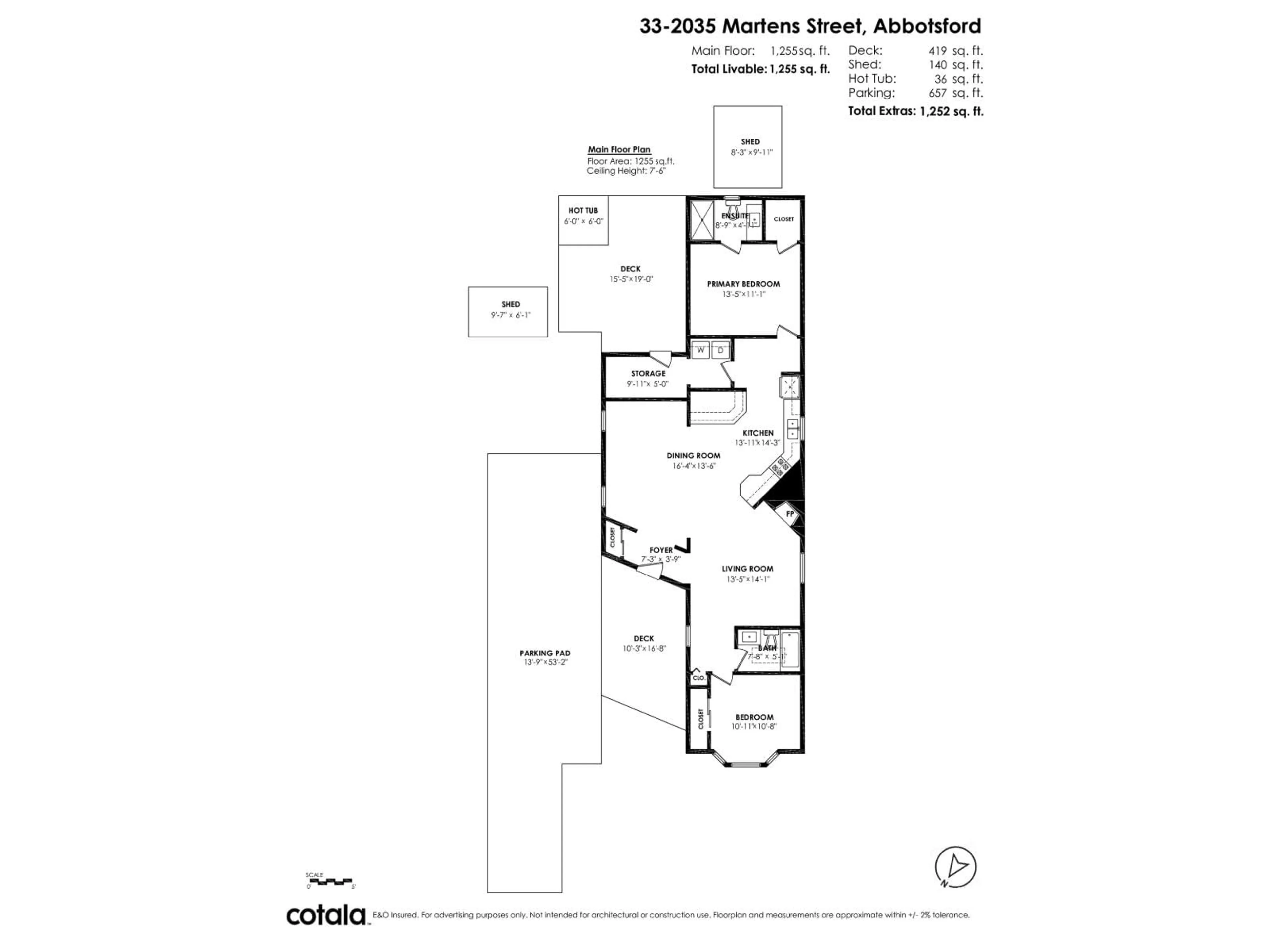 Floor plan for 33 - 2035 MARTENS STREET, Abbotsford British Columbia V2T6M4