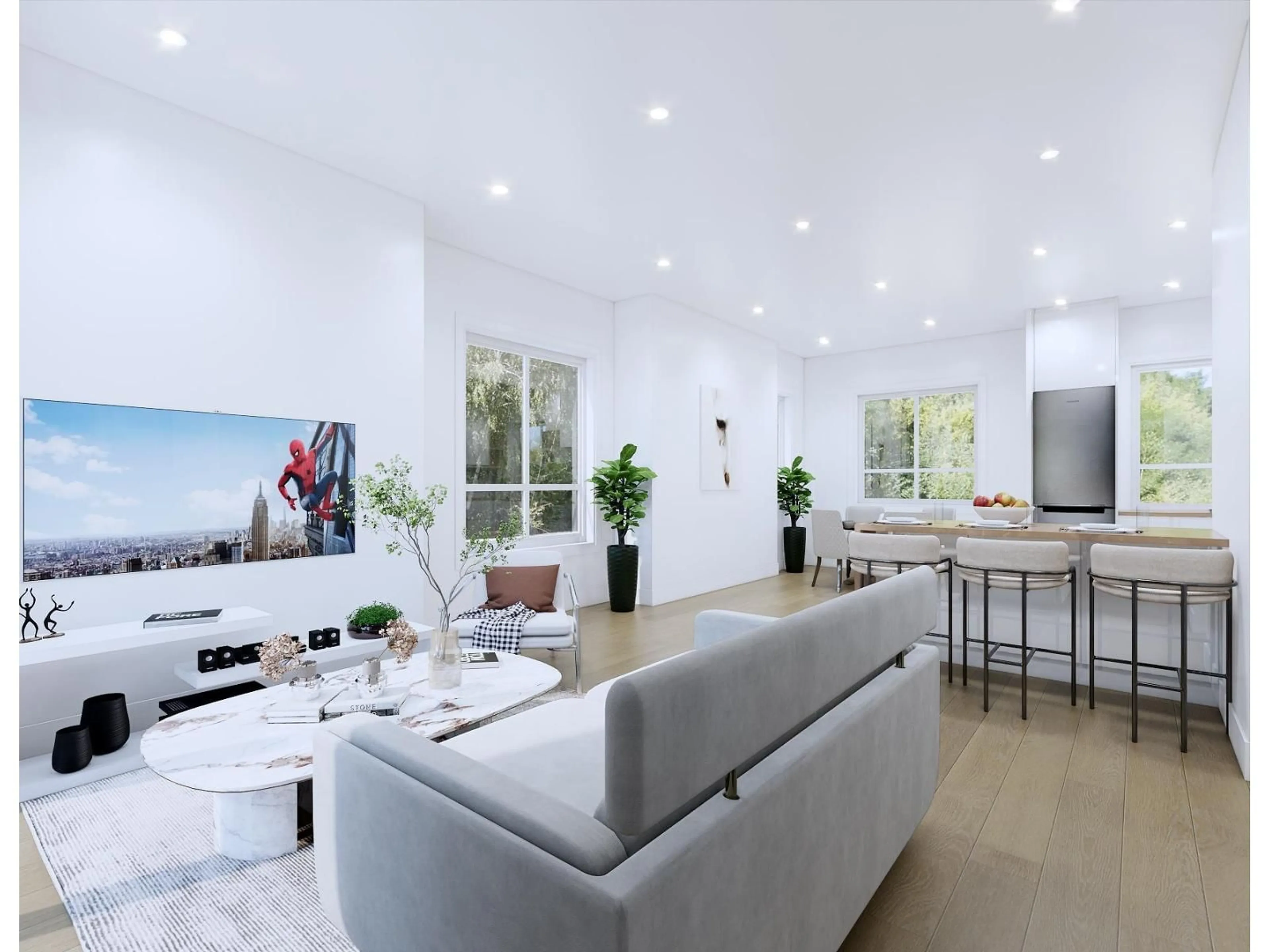 Living room with furniture, unknown for 6 - 17432 58 AVENUE, Surrey British Columbia V3S1L2