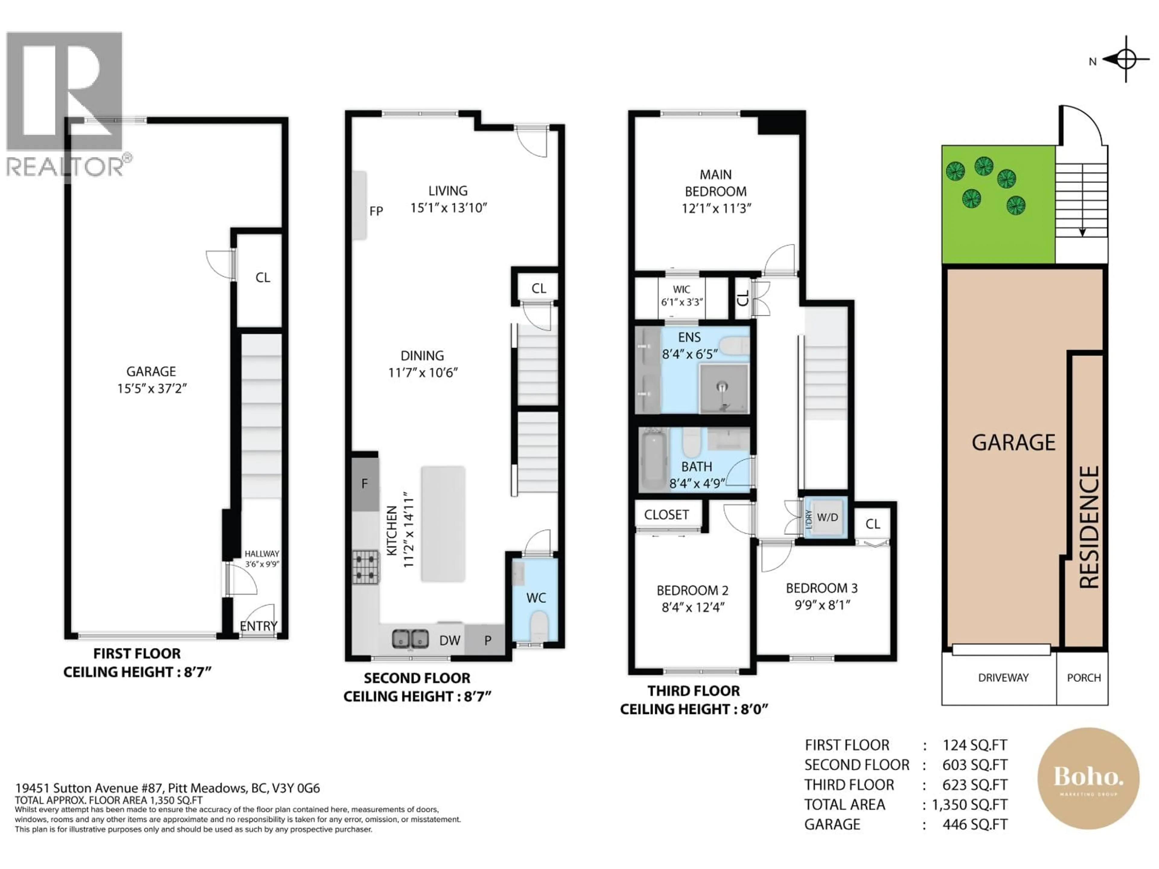 Floor plan for 87 - 19451 SUTTON AVENUE, Pitt Meadows British Columbia V3Y0G6