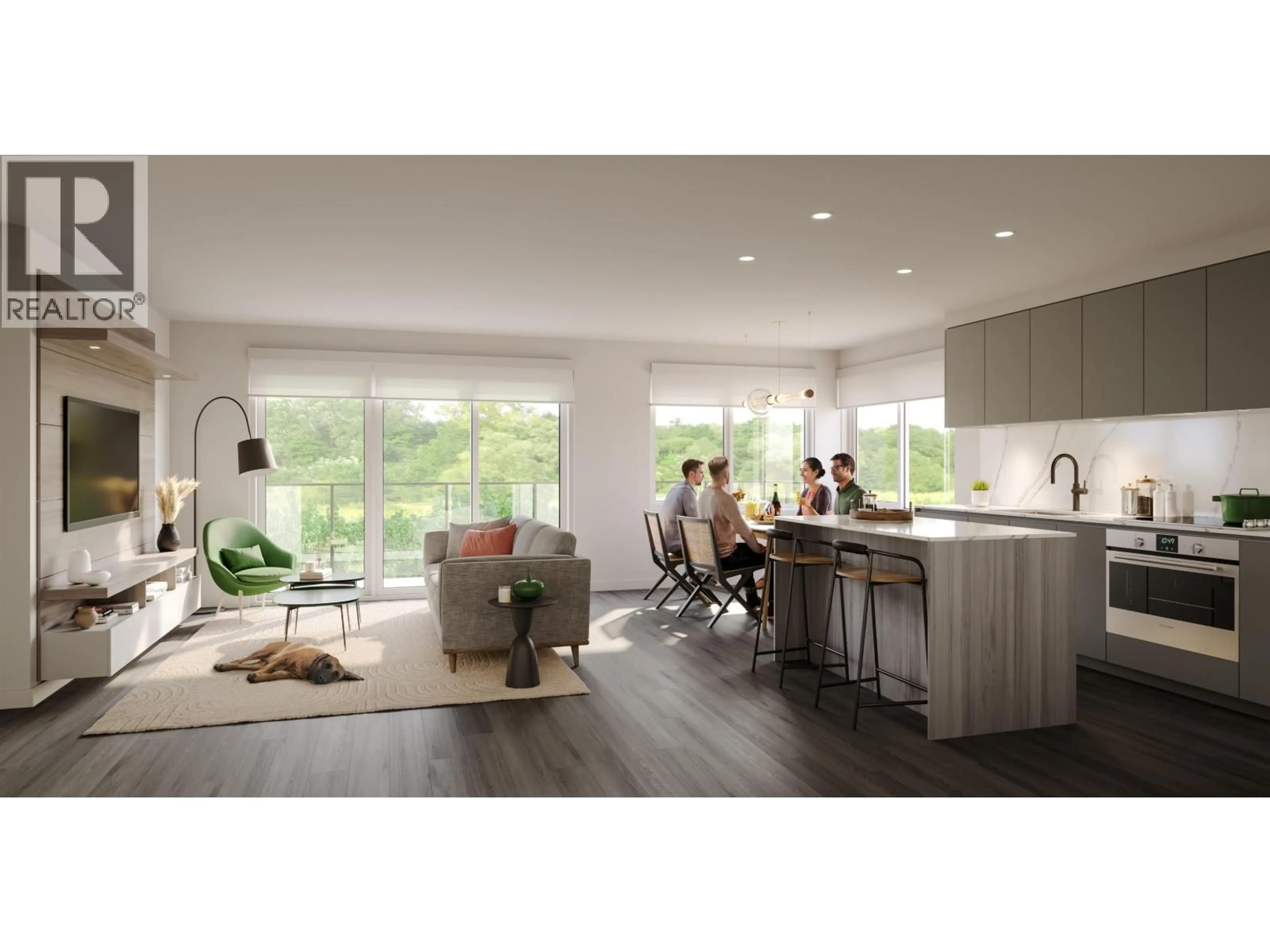 Open concept kitchen, wood/laminate floor for 339 - 1209 CECILE DRIVE, Port Moody British Columbia V3H1N1