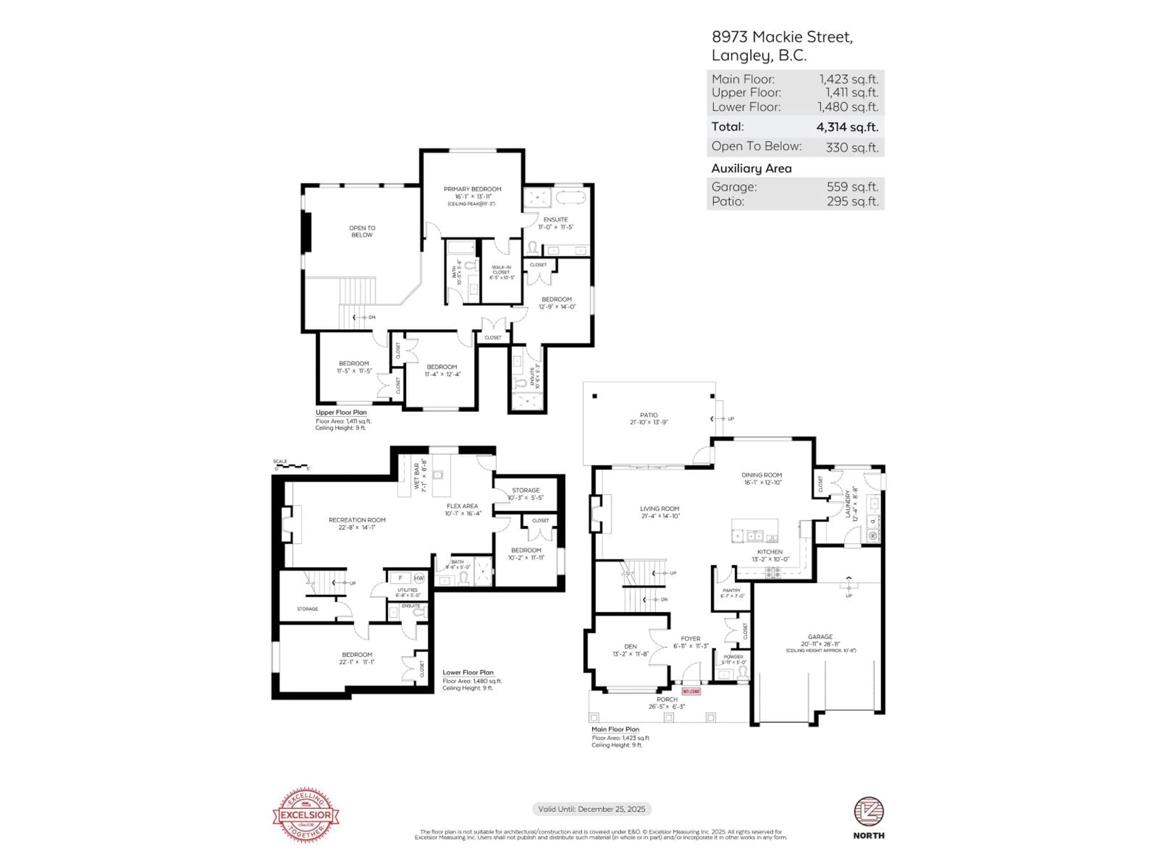 Floor plan for 8973 MACKIE STREET, Langley British Columbia V1M2R9