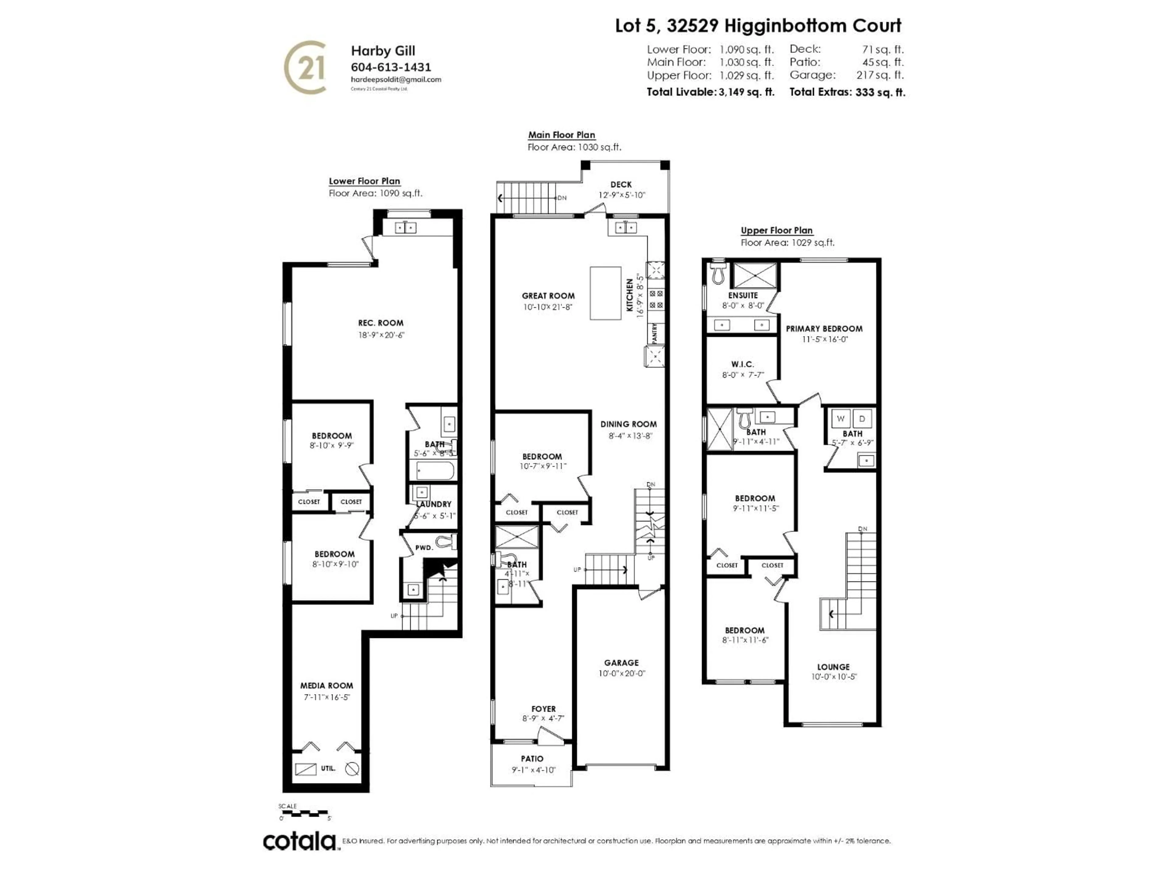 Floor plan for 32529 HIGGINBOTTOM COURT, Mission British Columbia V2V2T7