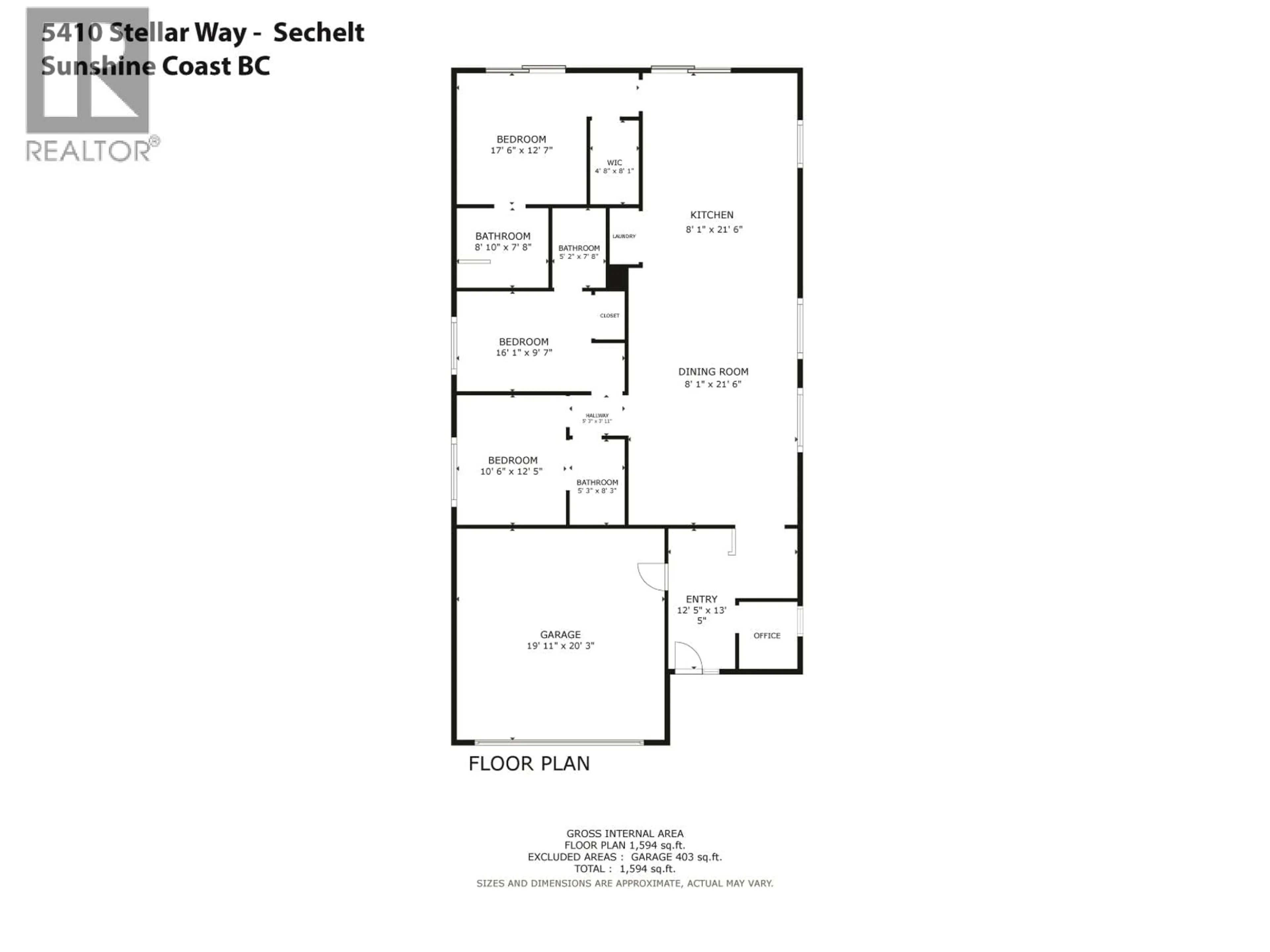Floor plan for 5410 STELLAR WAY, Sechelt British Columbia V7Z0M3
