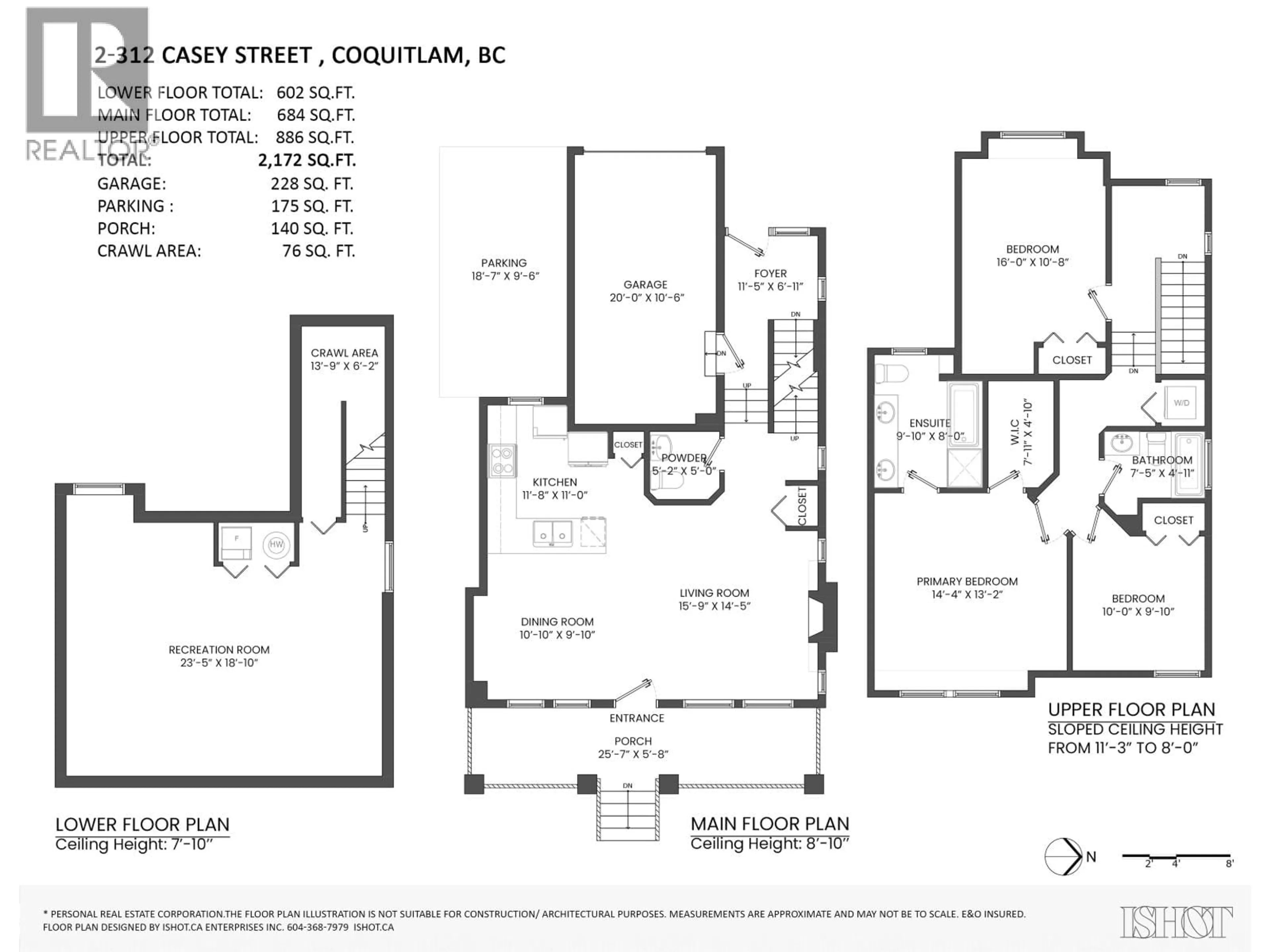 Floor plan for 2 - 312 CASEY STREET, Coquitlam British Columbia V3K0C6