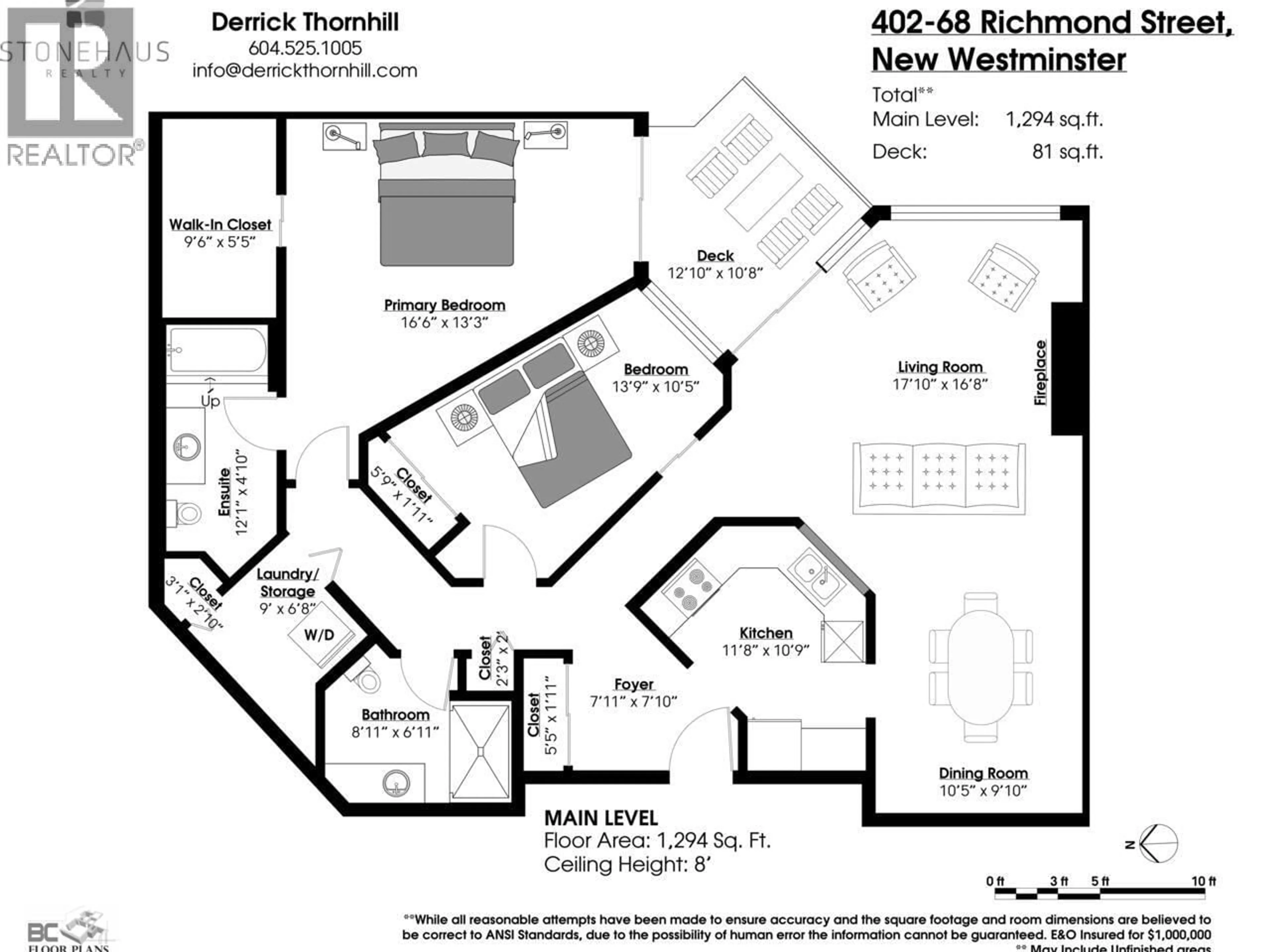Floor plan for 402 - 68 RICHMOND STREET, New Westminster British Columbia V3L5S2