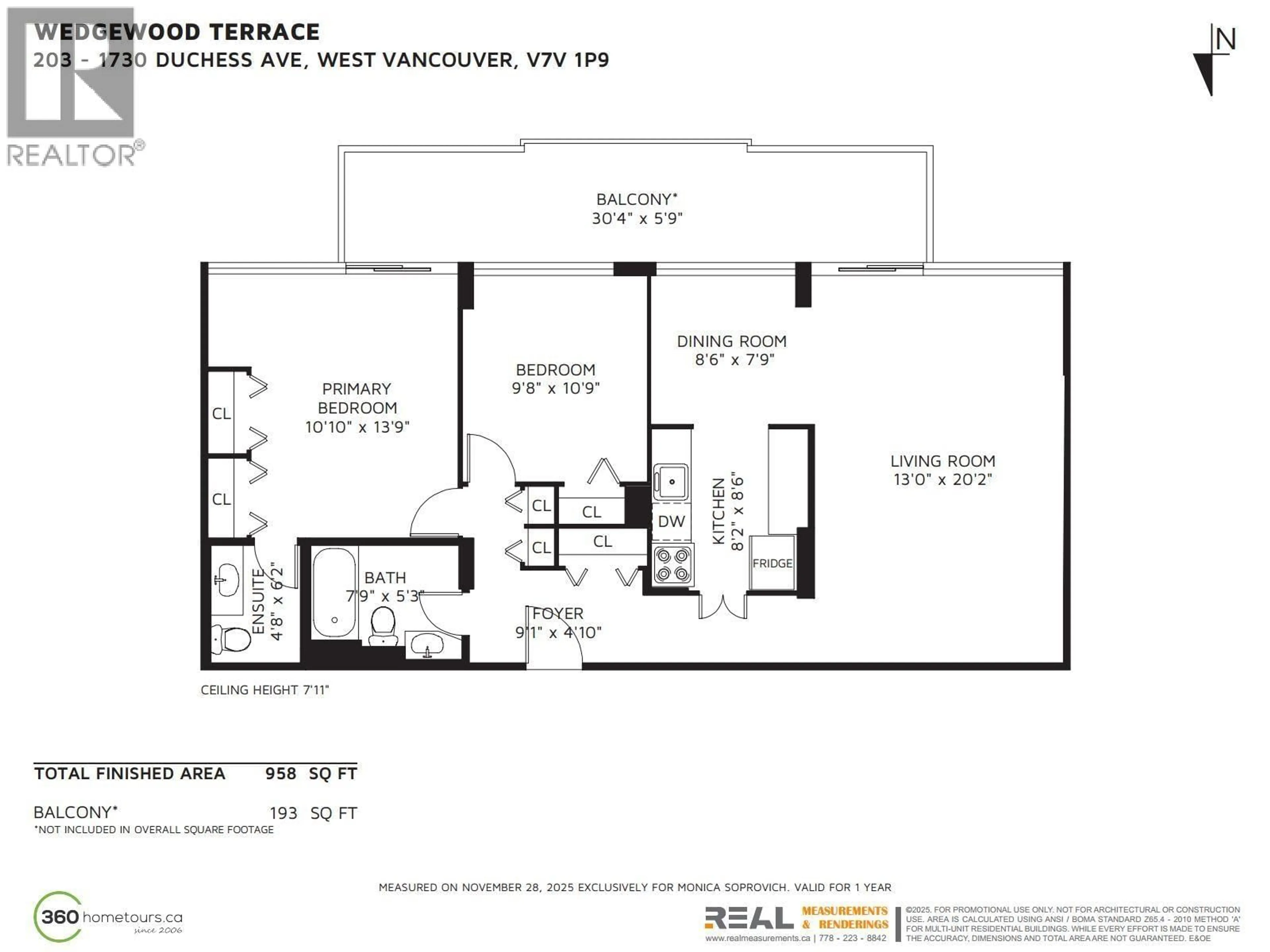 Floor plan for 203 - 1730 DUCHESS AVENUE, West Vancouver British Columbia V7V1P9
