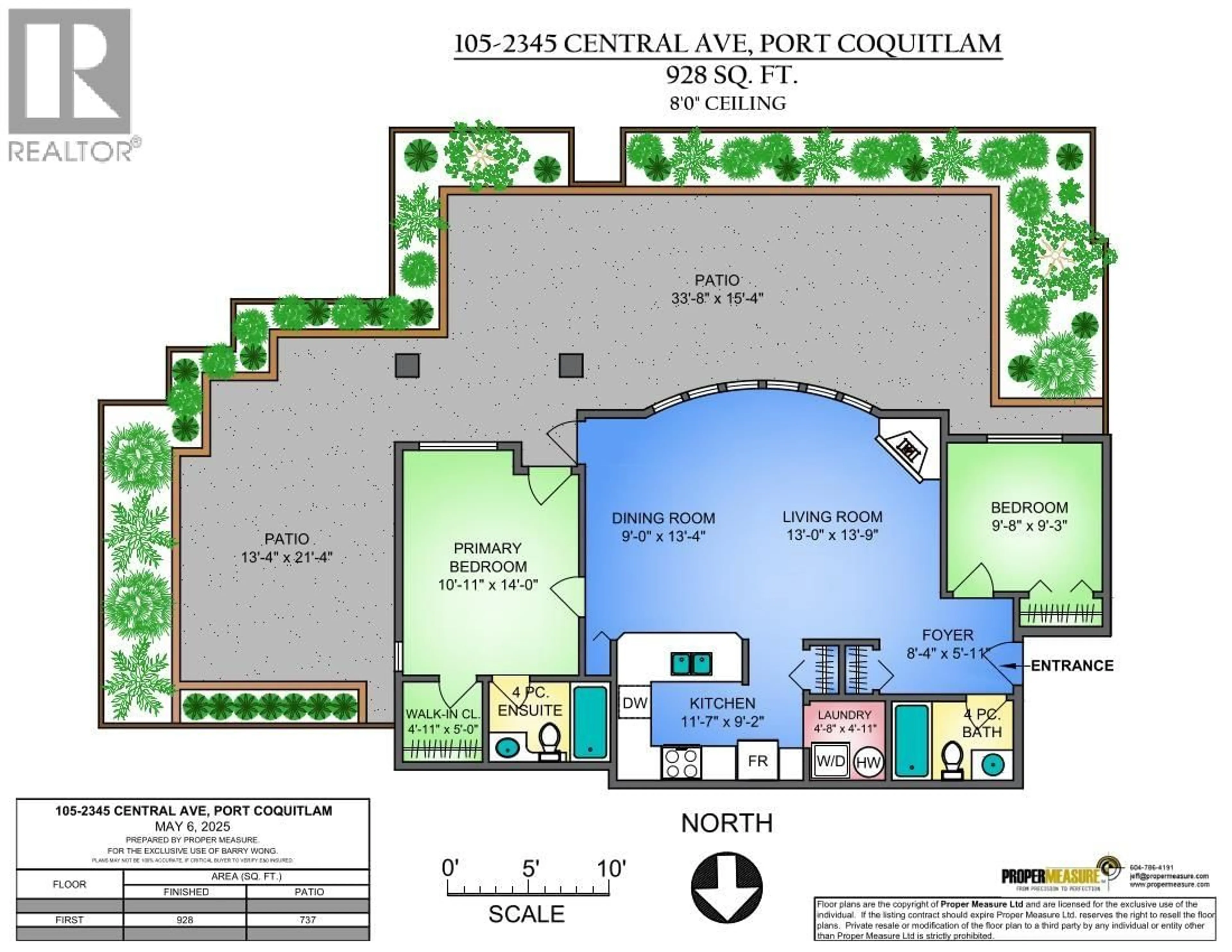 Floor plan for 105 - 2345 CENTRAL AVENUE, Port Coquitlam British Columbia V3C1V9