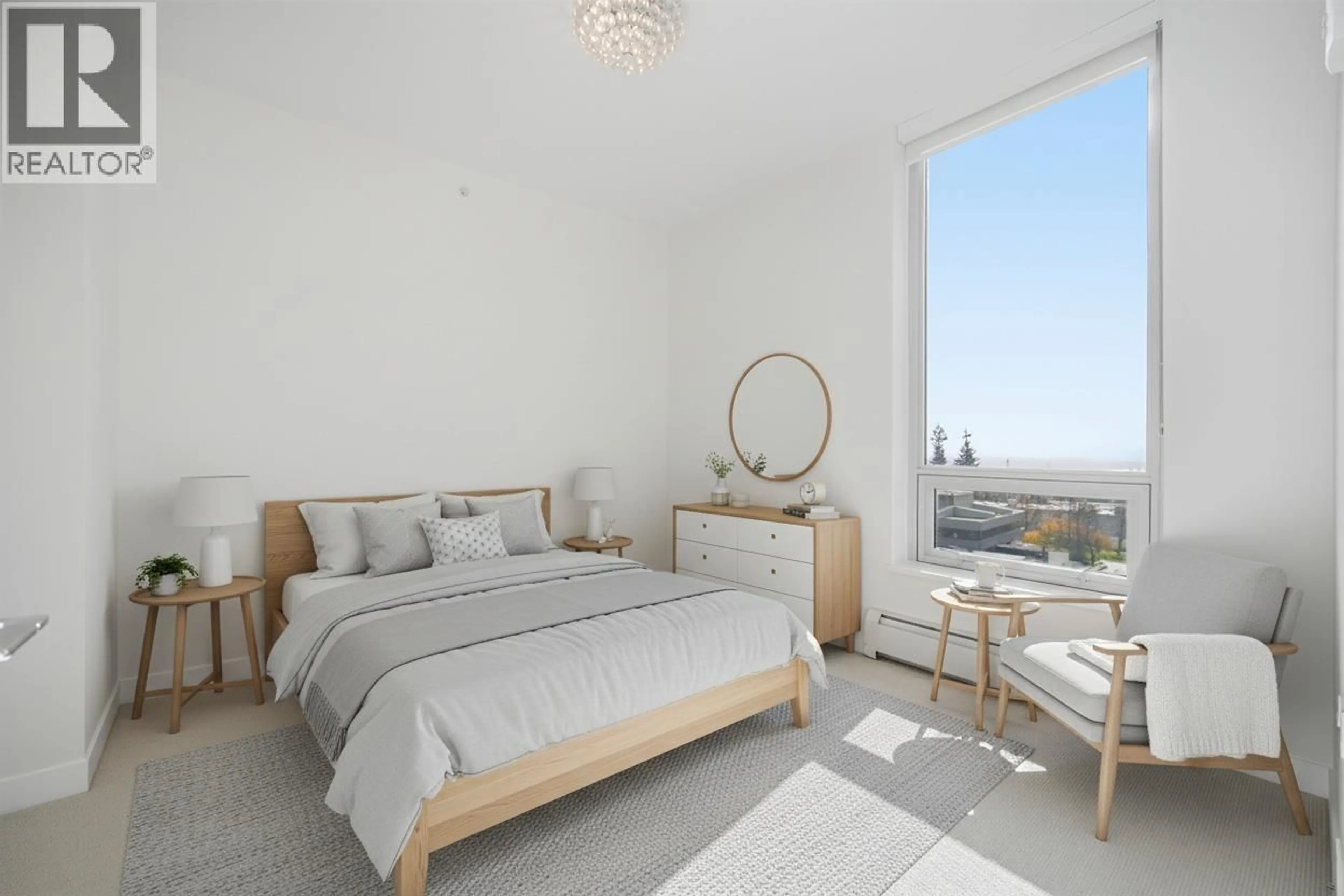 Bedroom with bed, unknown for 1103 - 9060 UNIVERSITY CRESCENT, Burnaby British Columbia V5A0E1