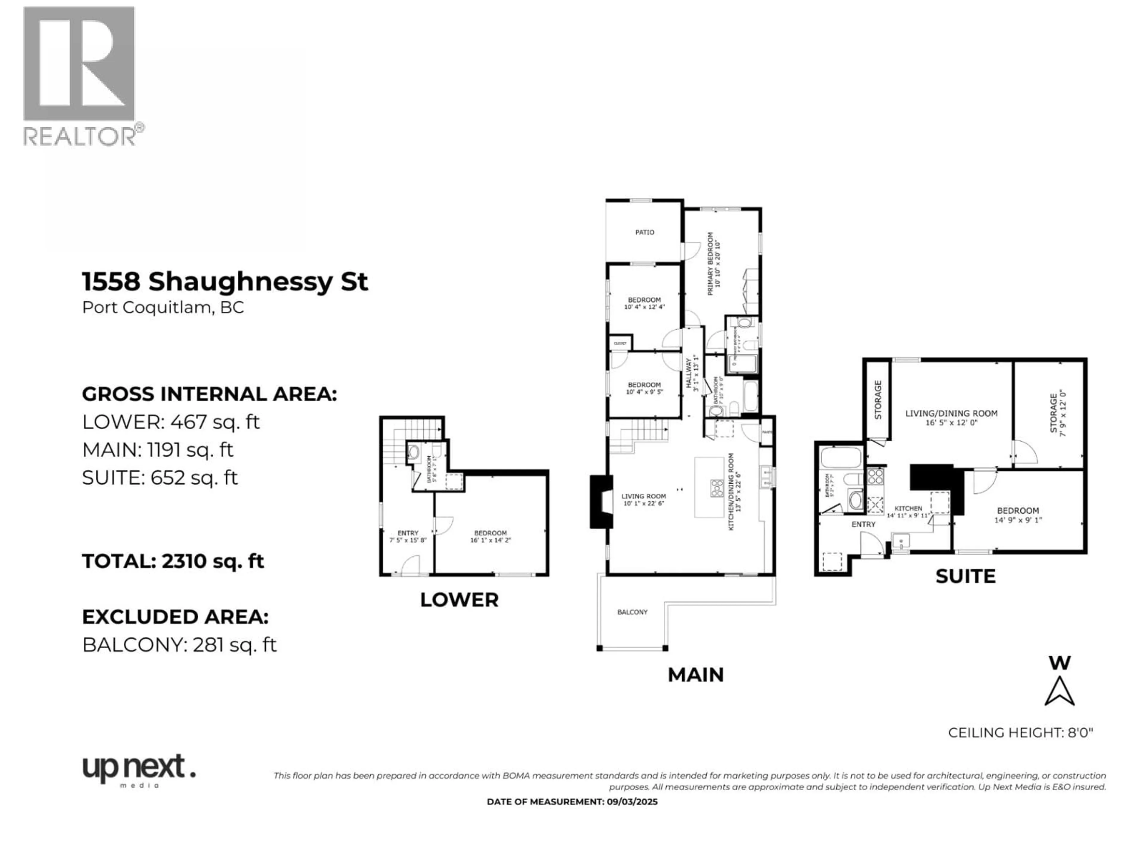 Floor plan for 1558 SHAUGHNESSY STREET, Port Coquitlam British Columbia V3C6M4