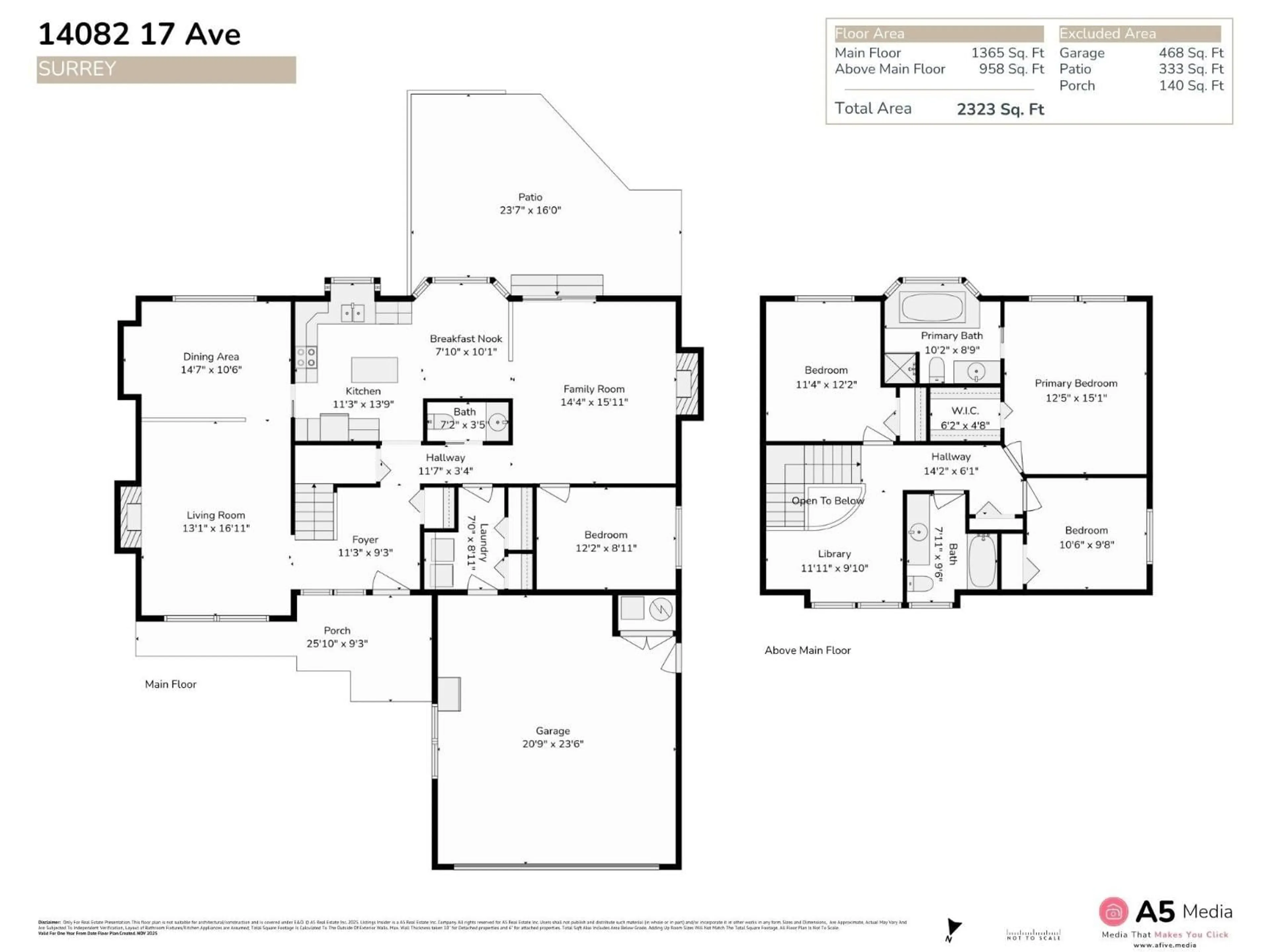 Floor plan for 14082 17 AVENUE, Surrey British Columbia V4A8K4