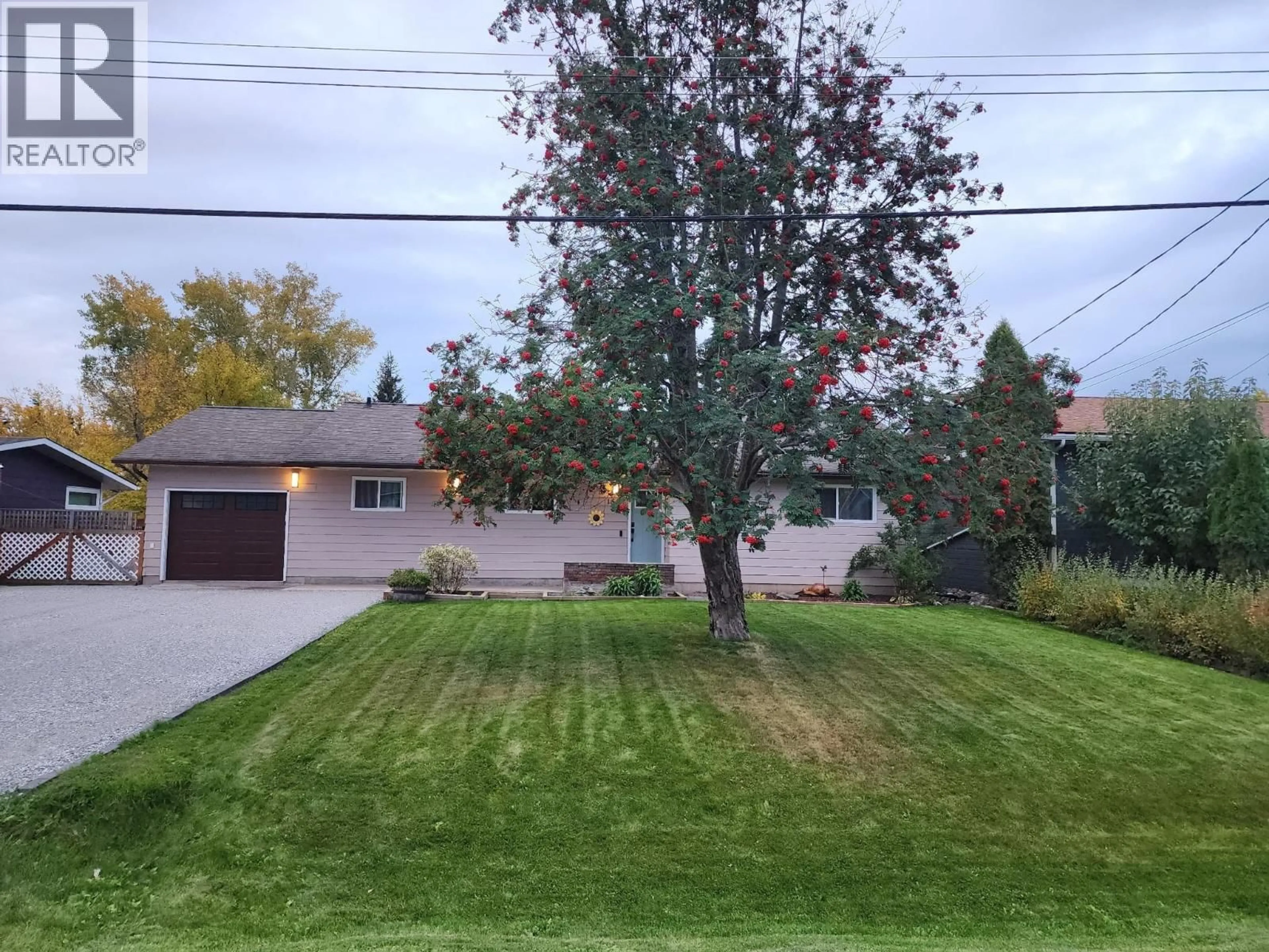 A pic from outside/outdoor area/front of a property/back of a property/a pic from drone, street for 152 VANDERVIEW DRIVE, Vanderhoof British Columbia V0J3A2