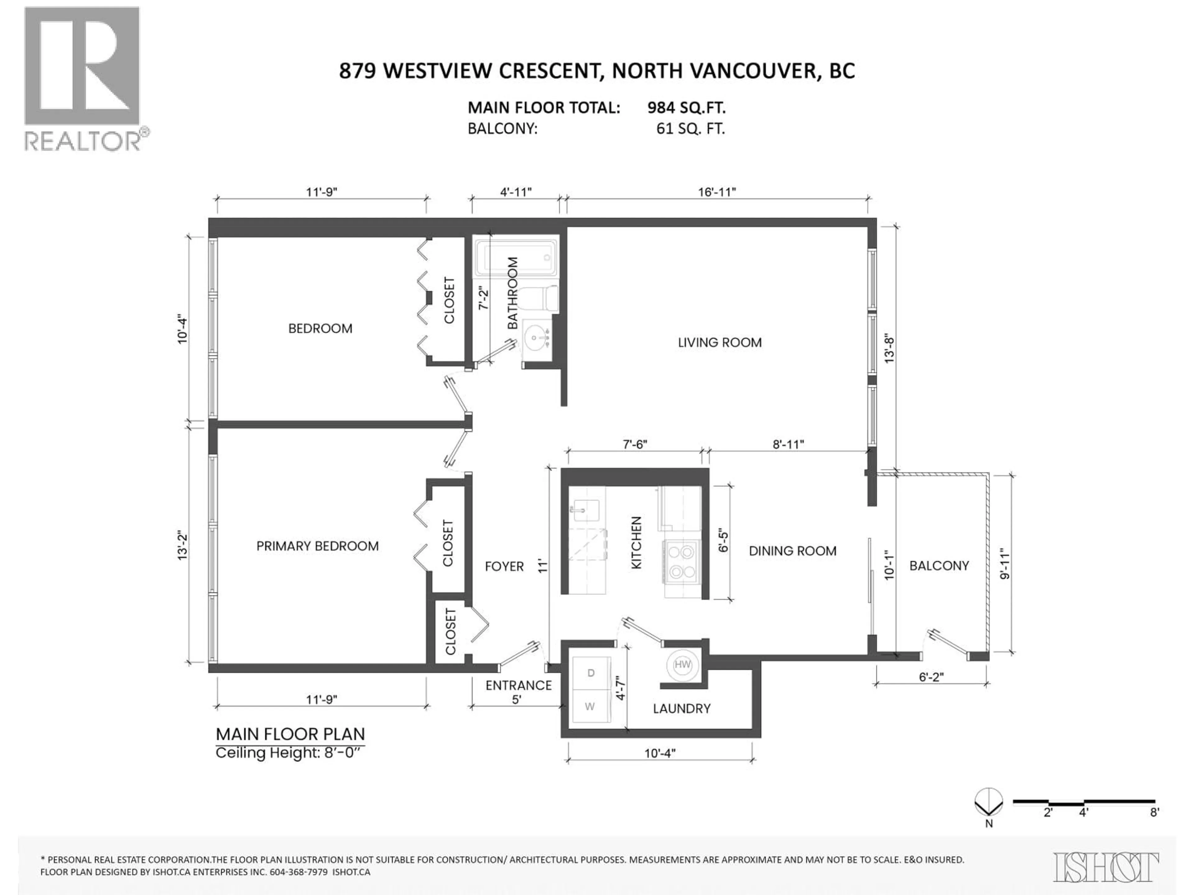 Floor plan for 879 WESTVIEW CRESCENT, North Vancouver British Columbia V7N2L5