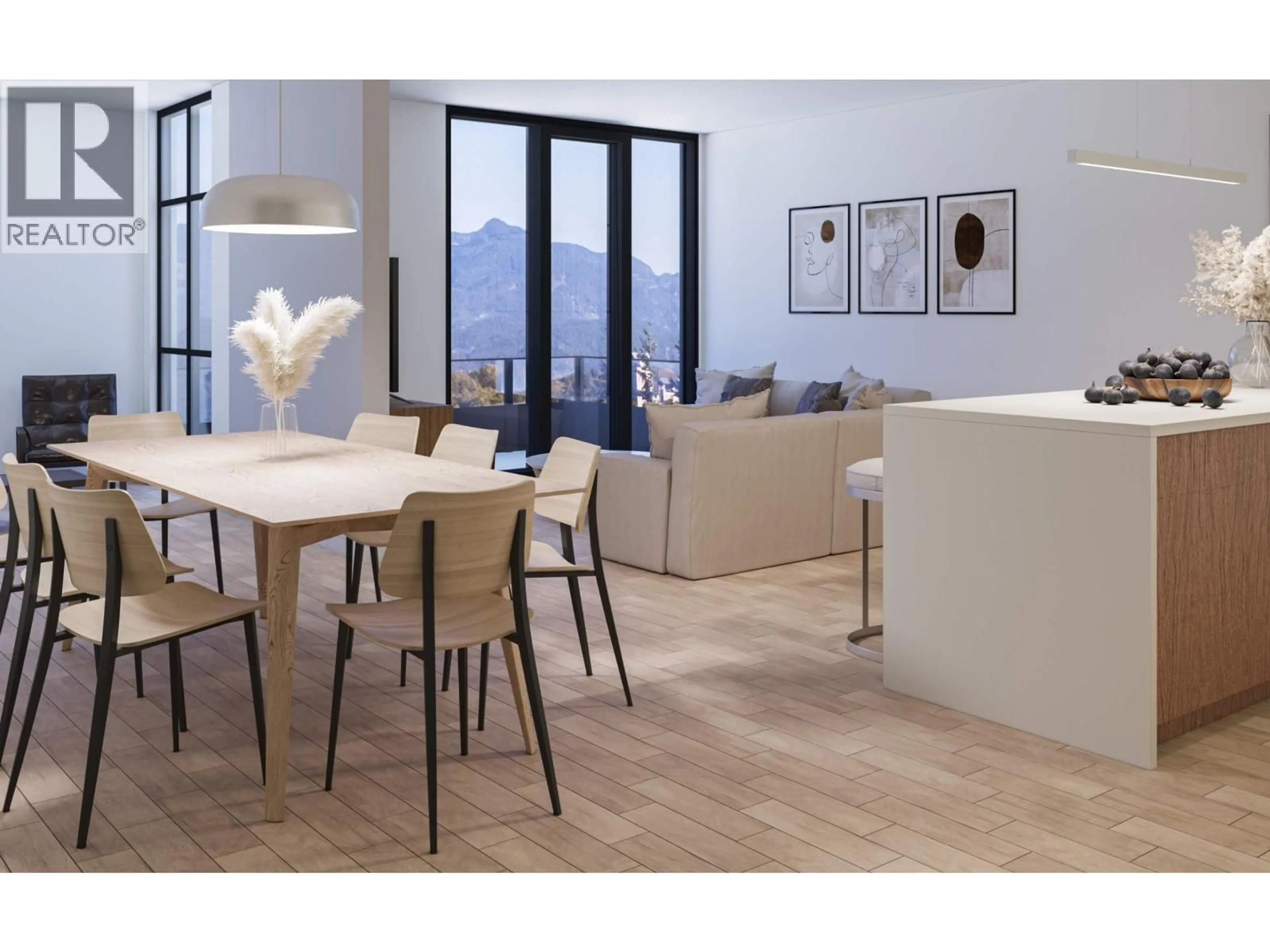 Living room with furniture, wood/laminate floor for 601 - 1365 VICTORIA STREET, Squamish British Columbia V8B0C3