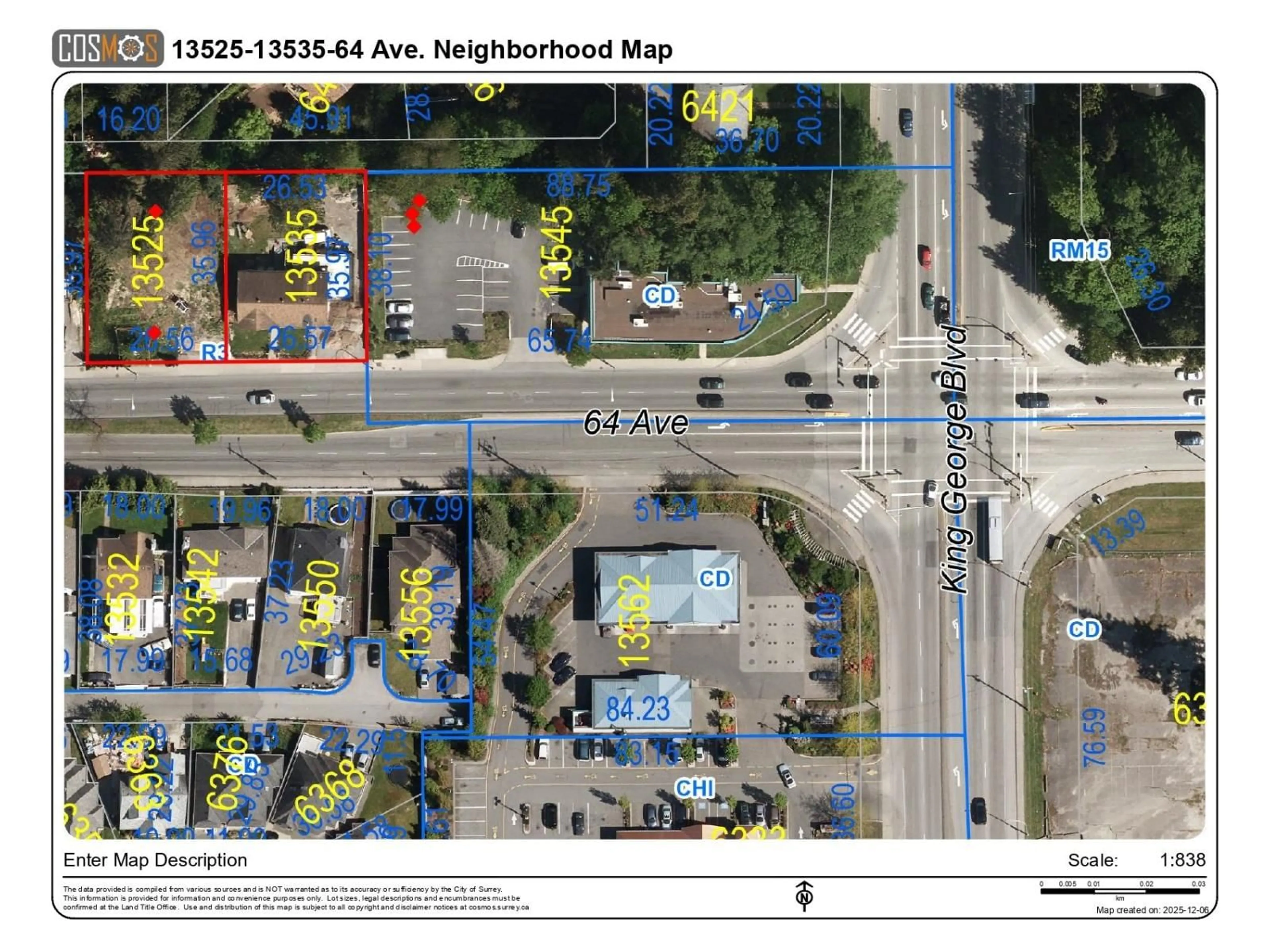 Picture of a map for 13535 64 AVENUE, Surrey British Columbia V3W1Y2