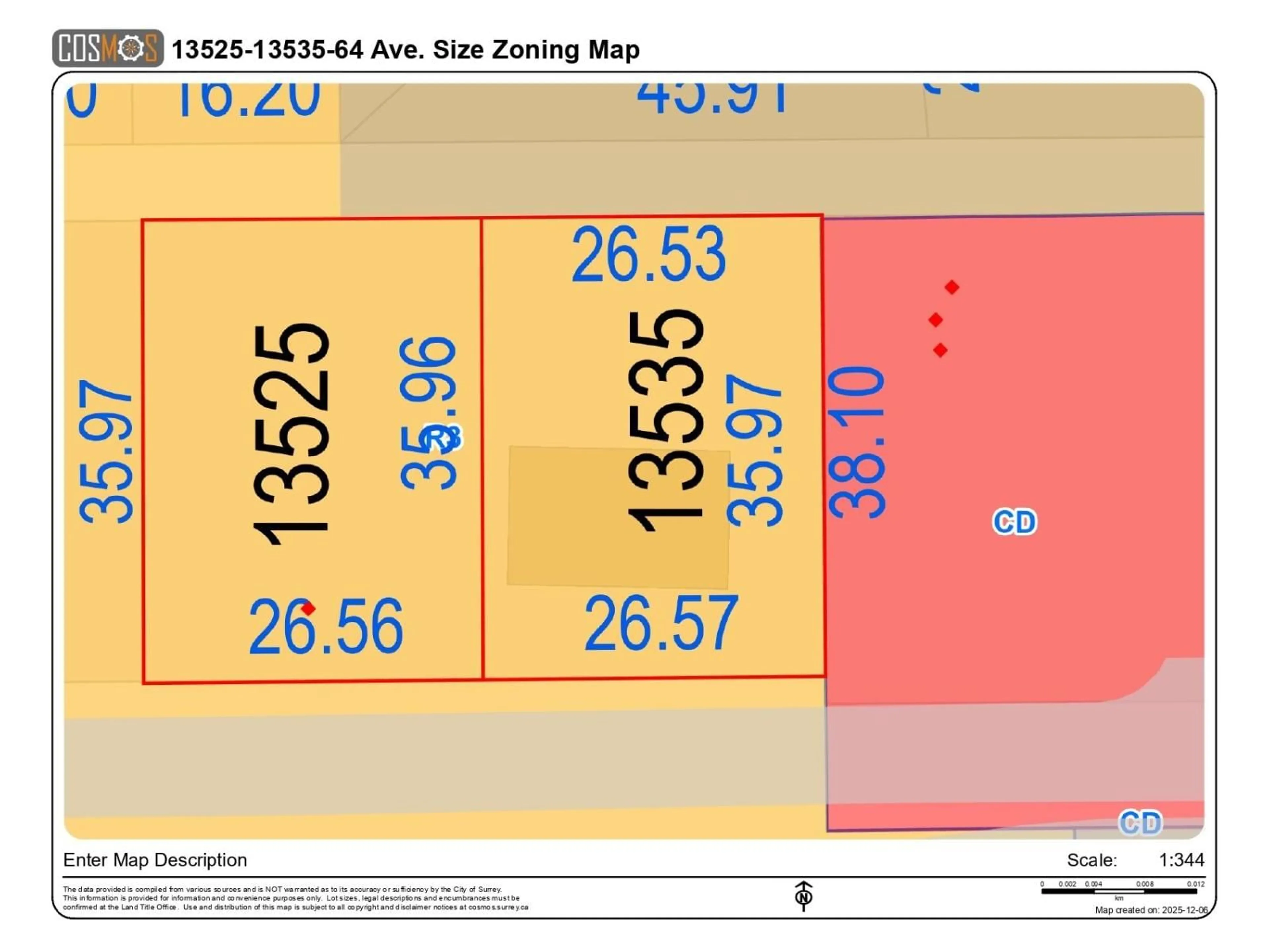 Picture of a map for 13535 64 AVENUE, Surrey British Columbia V3W1Y2