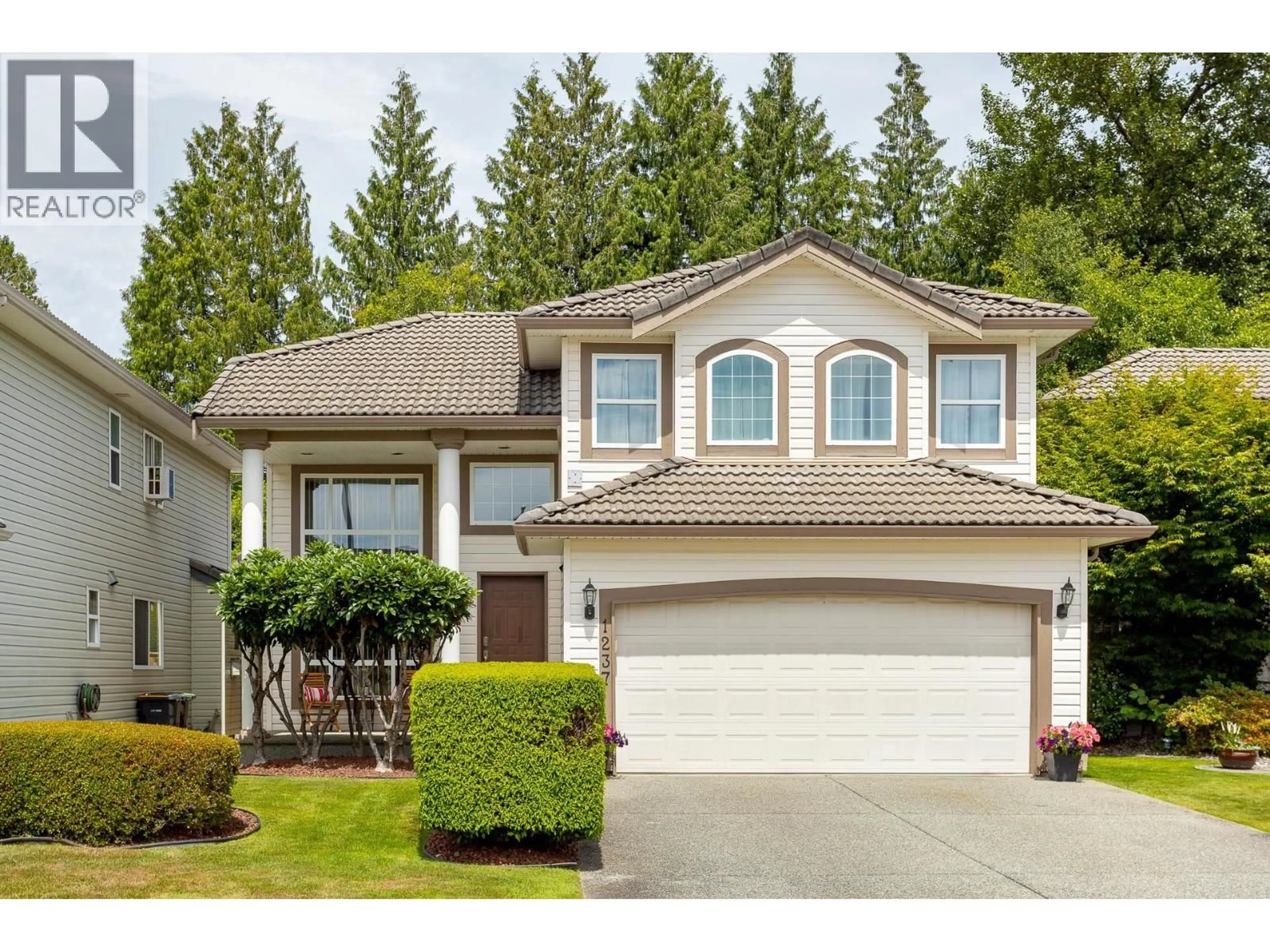 Home with vinyl exterior material, street for 1237 AMAZON DRIVE, Port Coquitlam British Columbia V3B7Y9