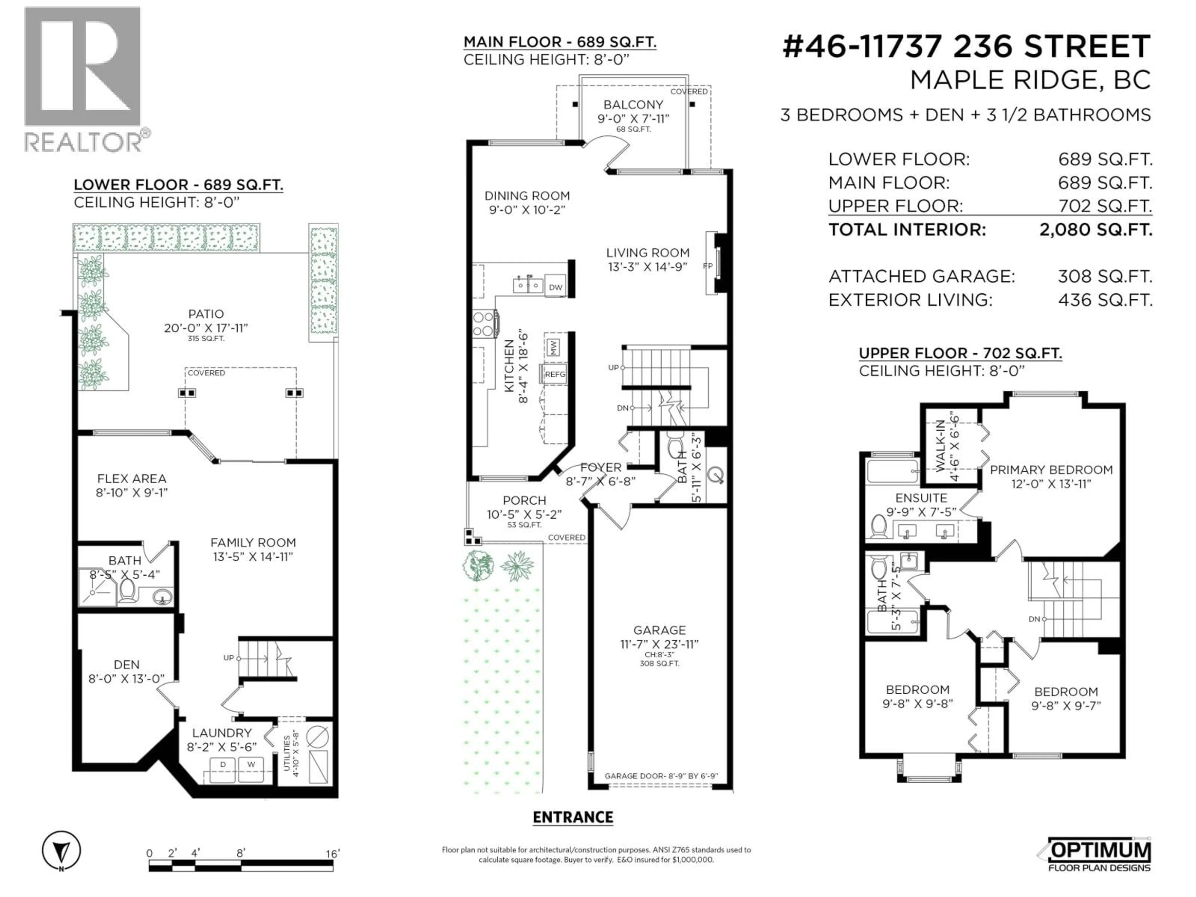 Floor plan for 46 - 11737 236 STREET, Maple Ridge British Columbia V4R2E5