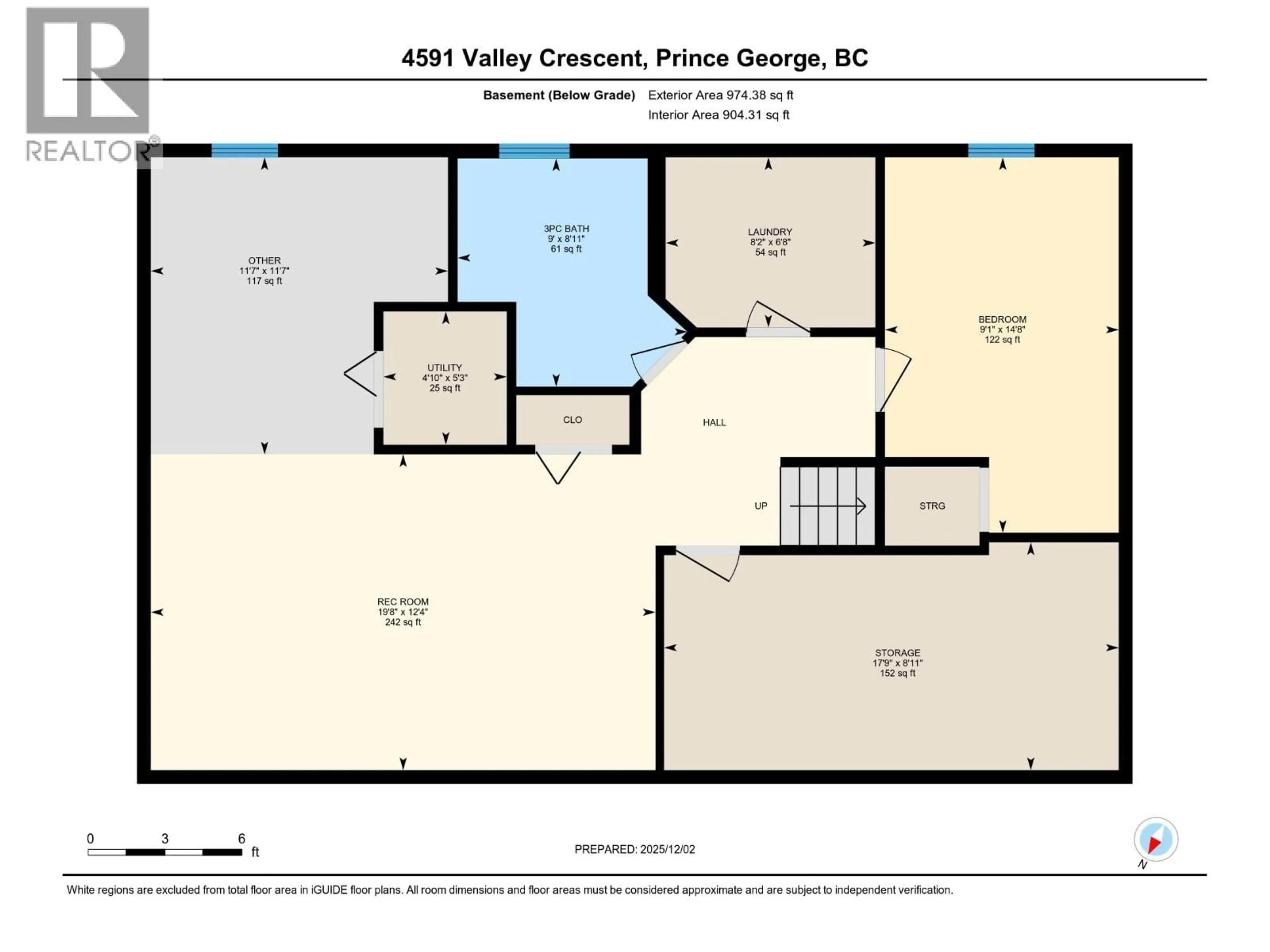 Floor plan for 4591 VALLEY CRESCENT, Prince George British Columbia V2M5L9