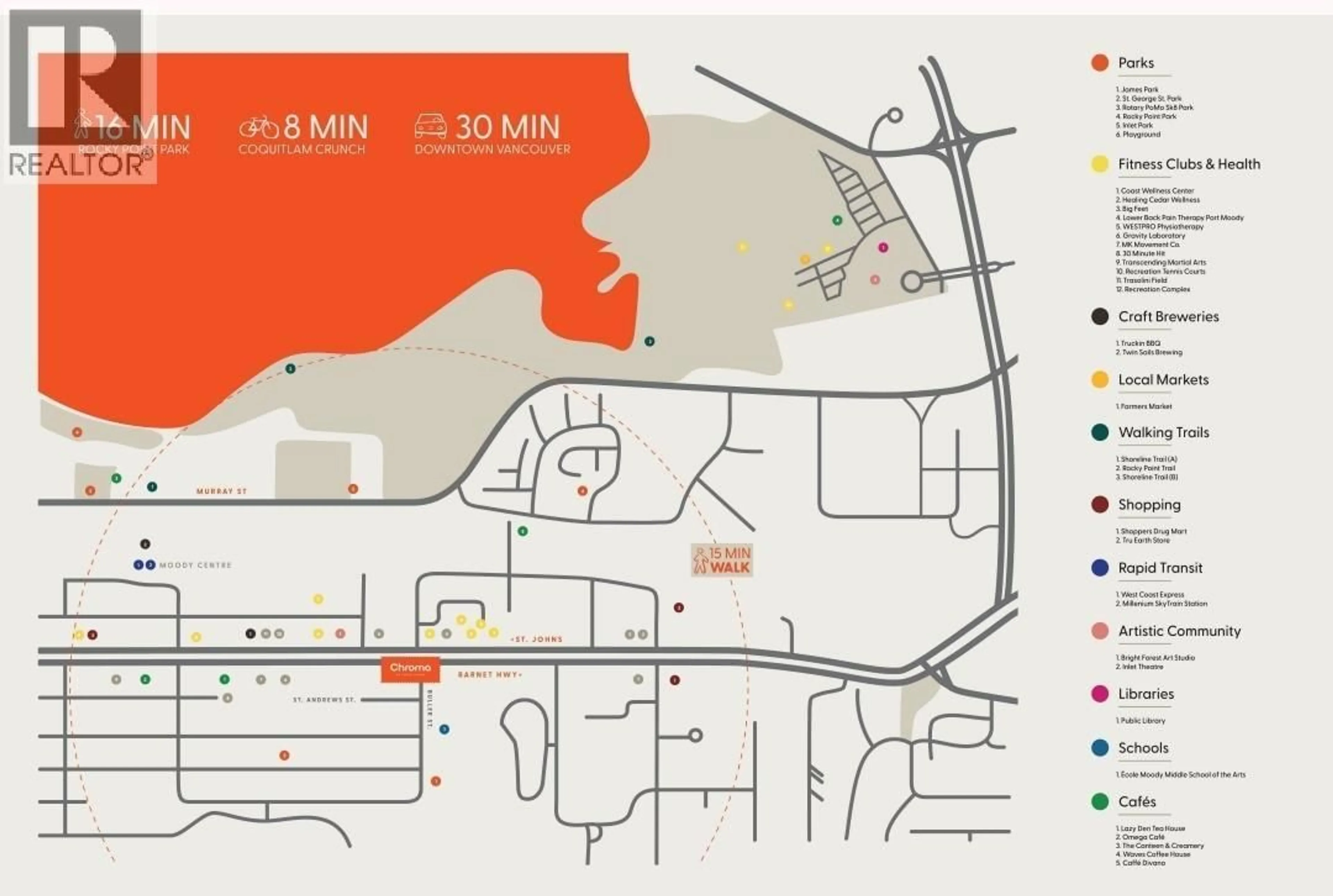 Picture of a map for 203 - 3105 ST JOHNS STREET, Port Moody British Columbia V3H2C4