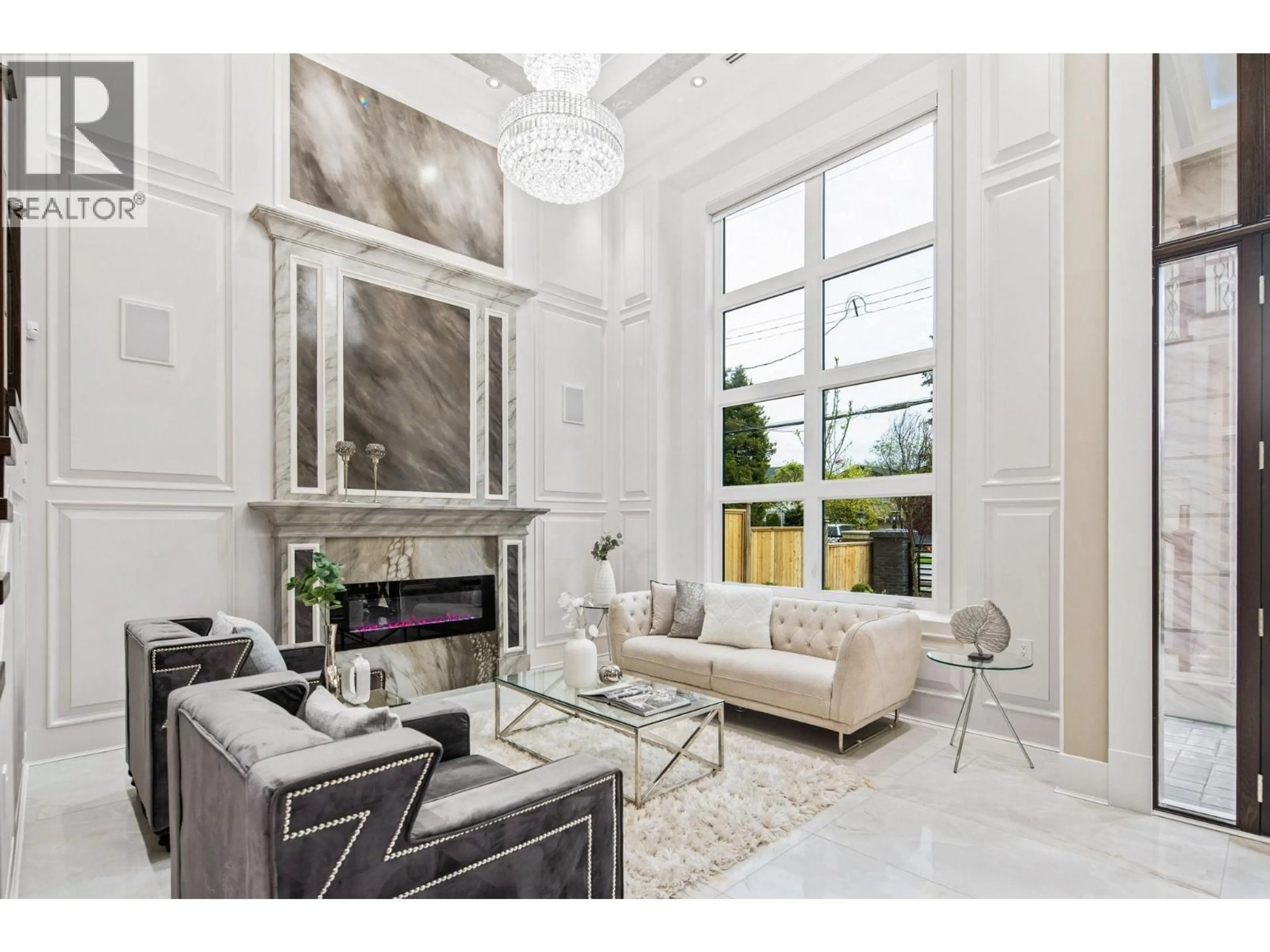 Living room with furniture, ceramic/tile floor for 9631 BAKERVIEW DRIVE, Richmond British Columbia V7A2A2