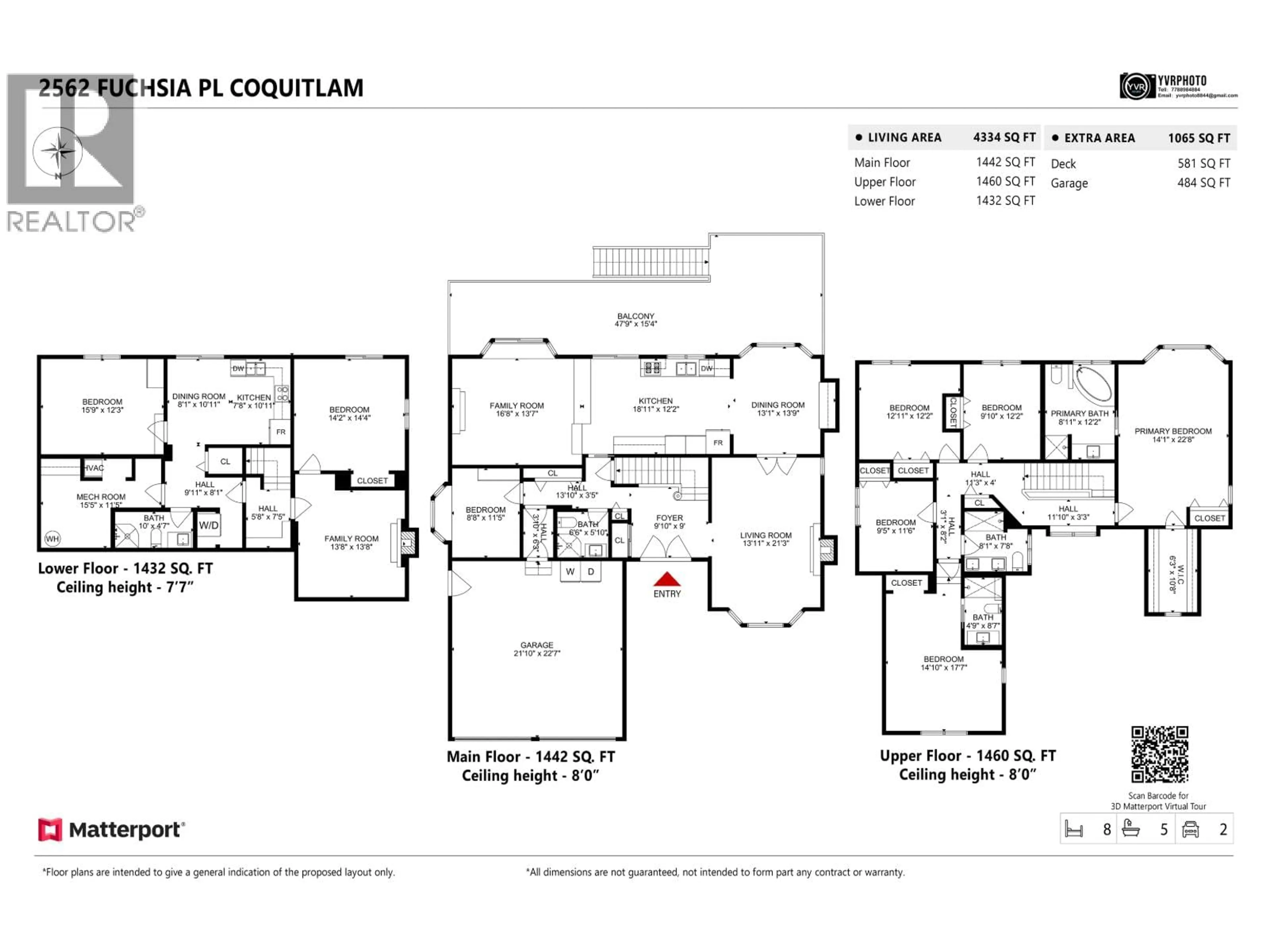 Floor plan for 2562 FUCHSIA PLACE, Coquitlam British Columbia V3E2M7
