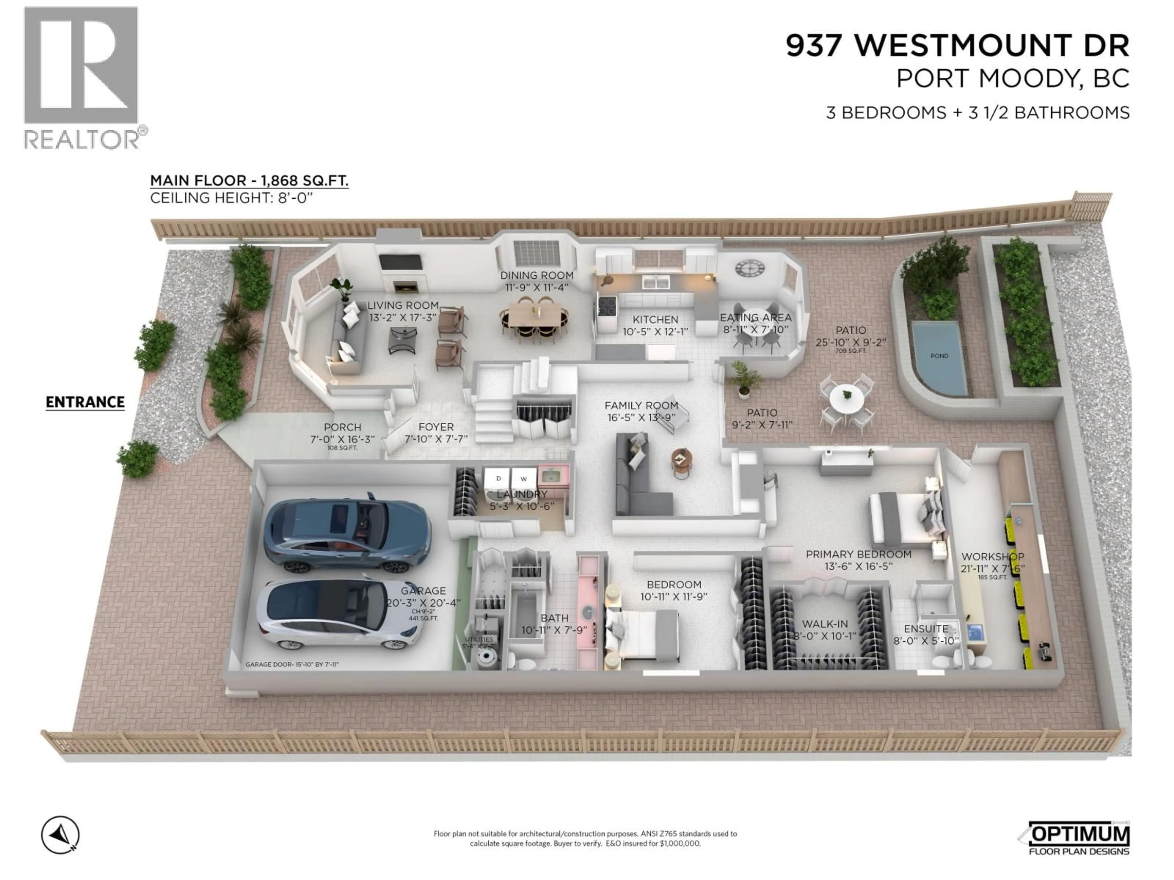 Floor plan for 937 WESTMOUNT DRIVE, Port Moody British Columbia V3H1K8