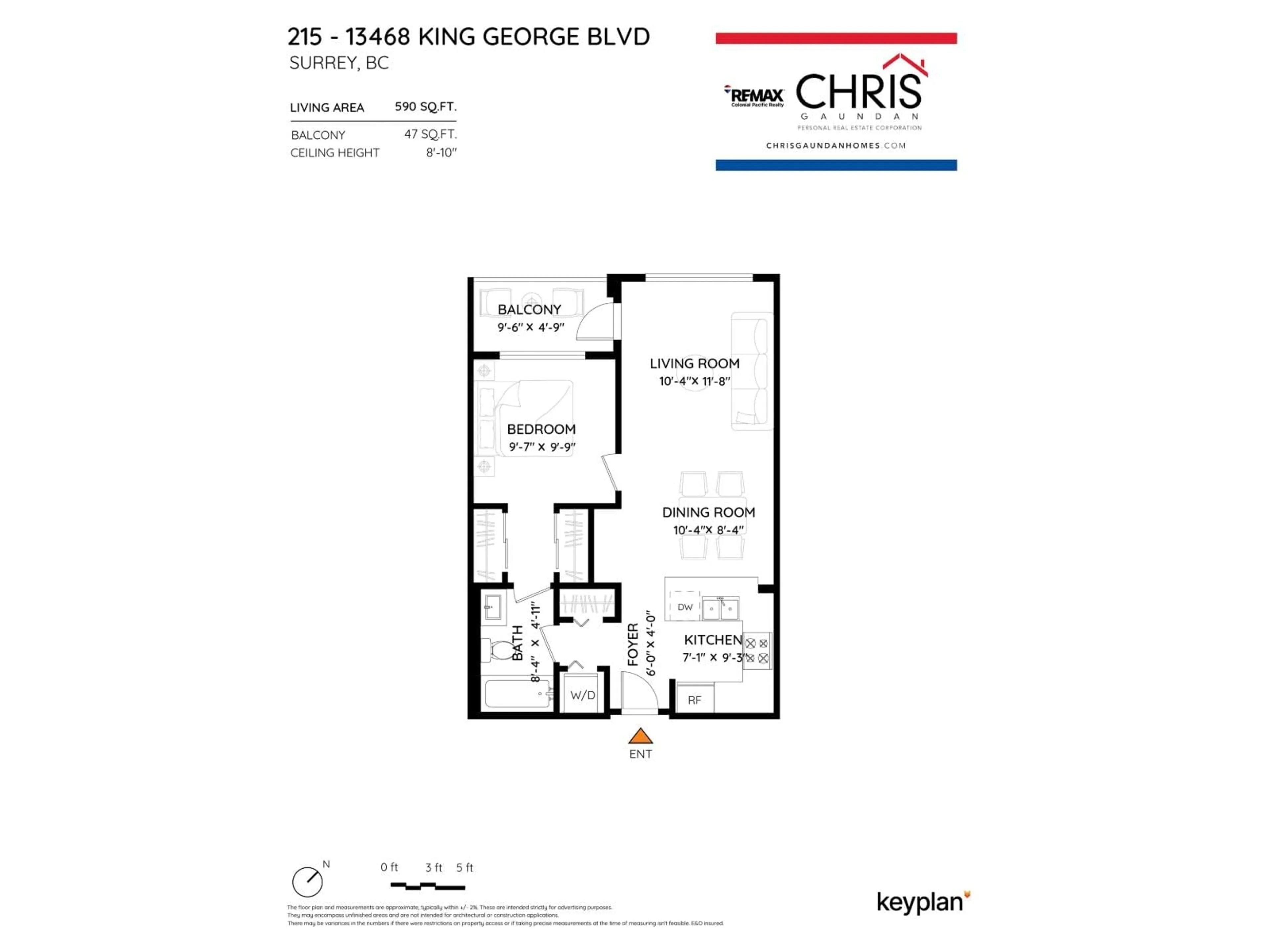 Floor plan for 215 - 13468 KING GEORGE BOULEVARD, Surrey British Columbia V3T0H5