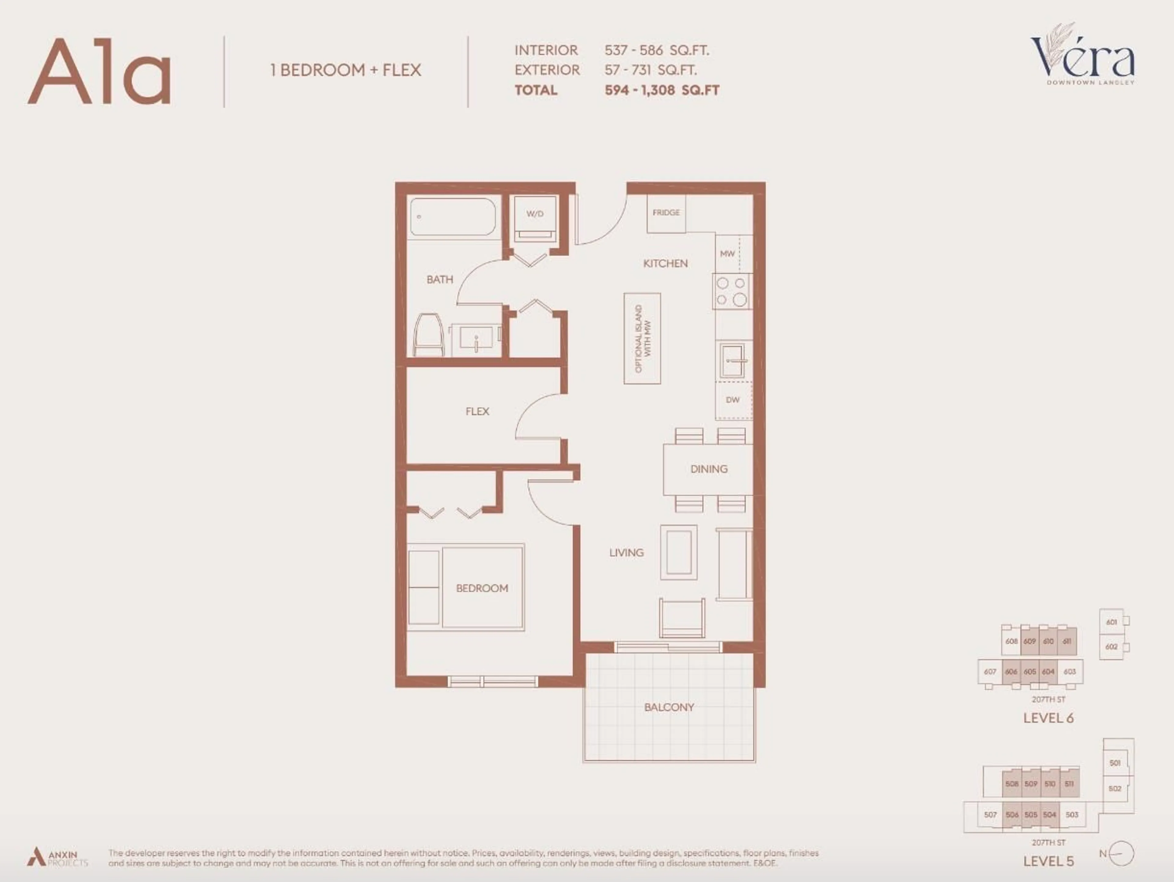 Floor plan for 511 - 5398 207 STREET, Langley British Columbia V3A2G1
