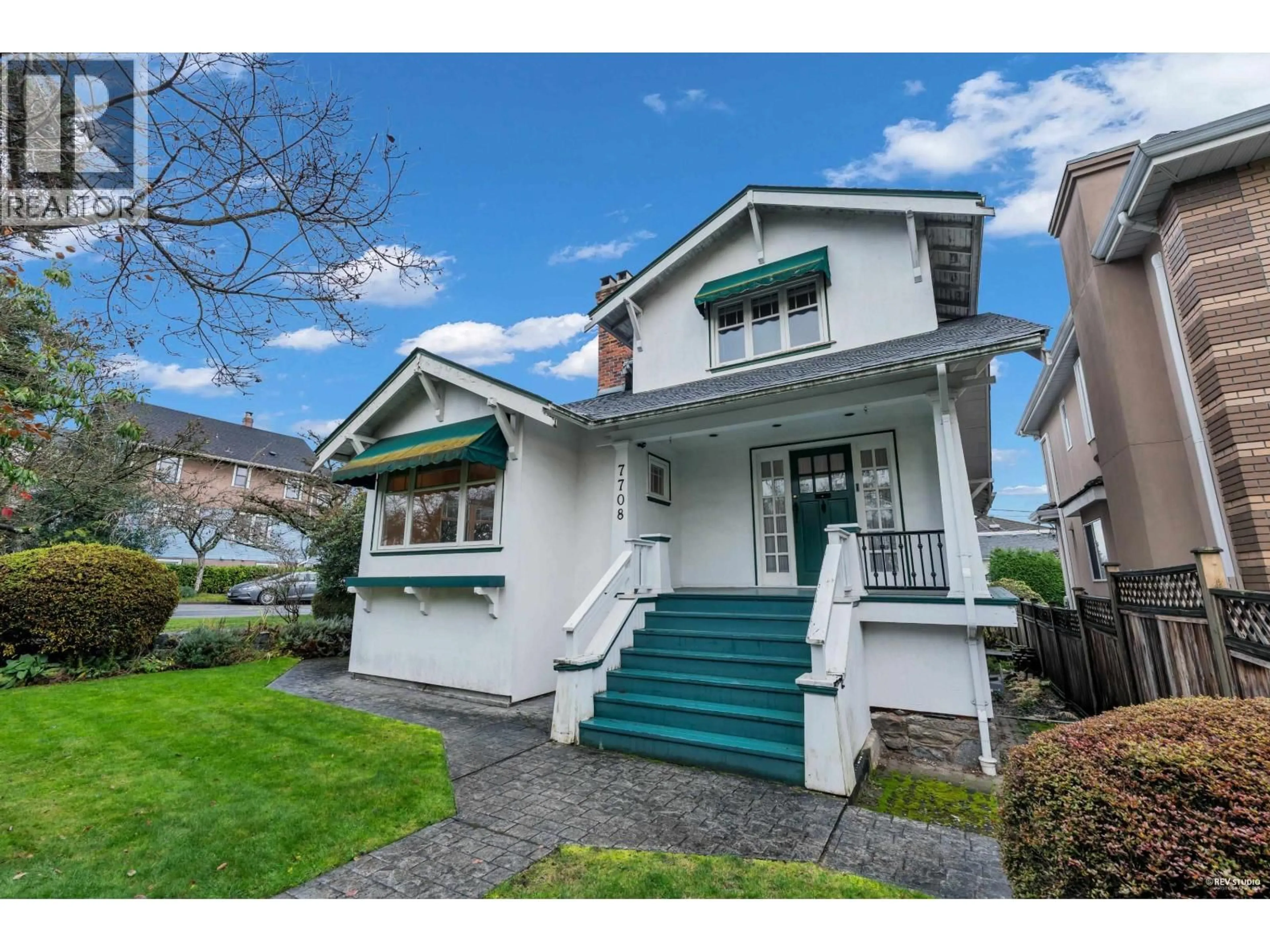 Home with vinyl exterior material, street for 7708 HEATHER STREET, Vancouver British Columbia V6P3R4