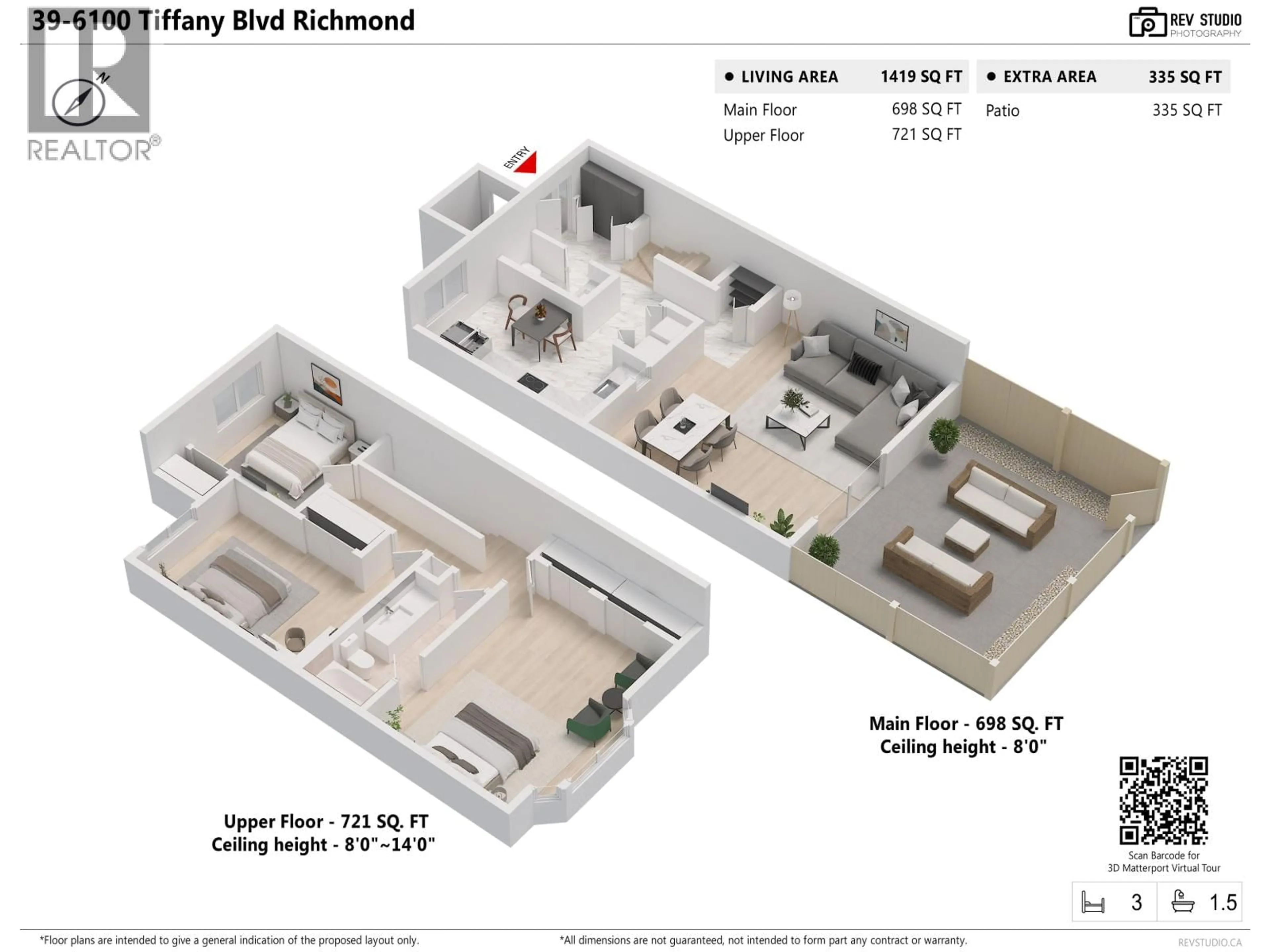 Floor plan for 39 - 6100 TIFFANY BOULEVARD, Richmond British Columbia V7C5A8
