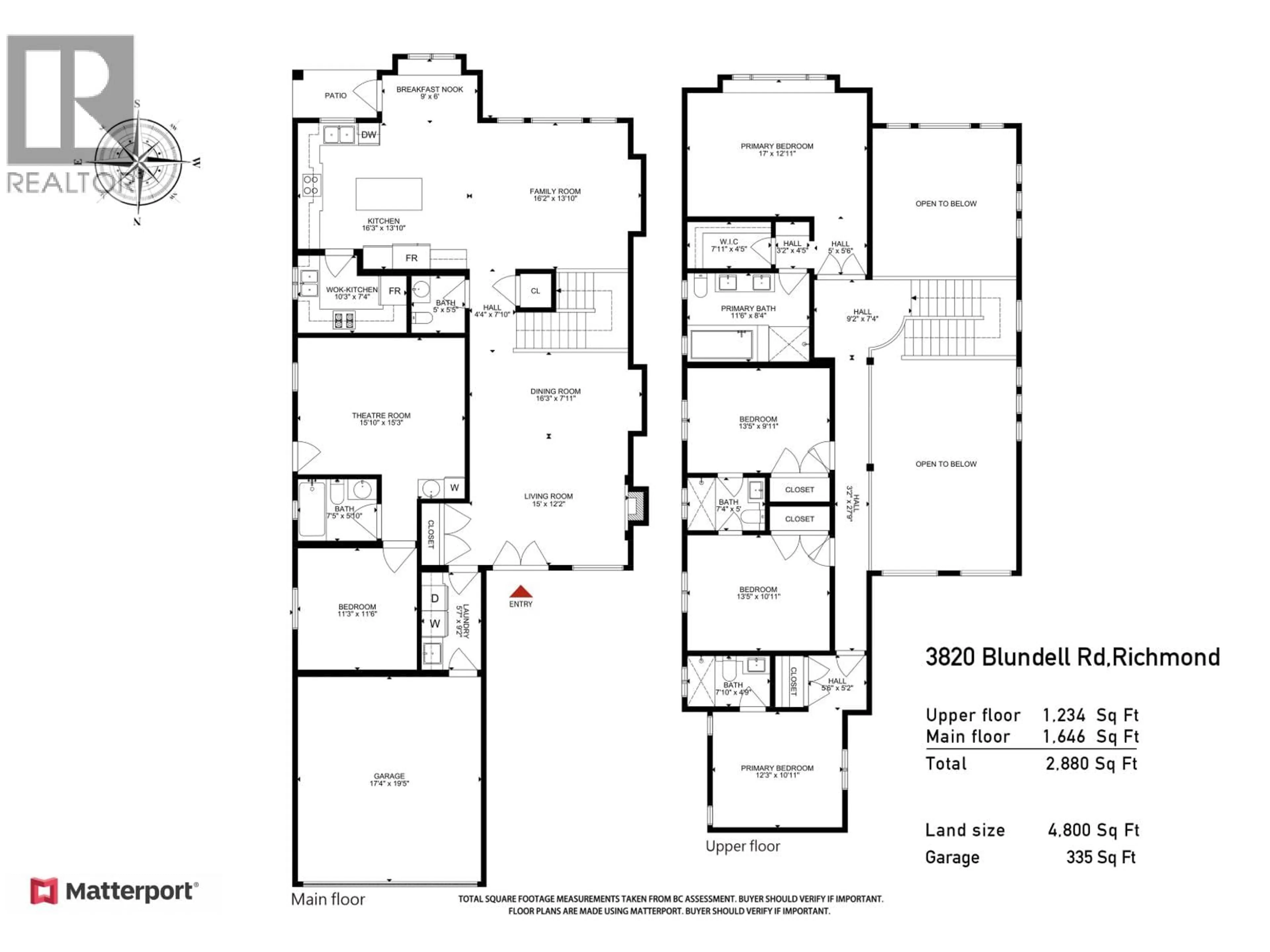 Floor plan for 3820 BLUNDELL ROAD, Richmond British Columbia V7C1G4