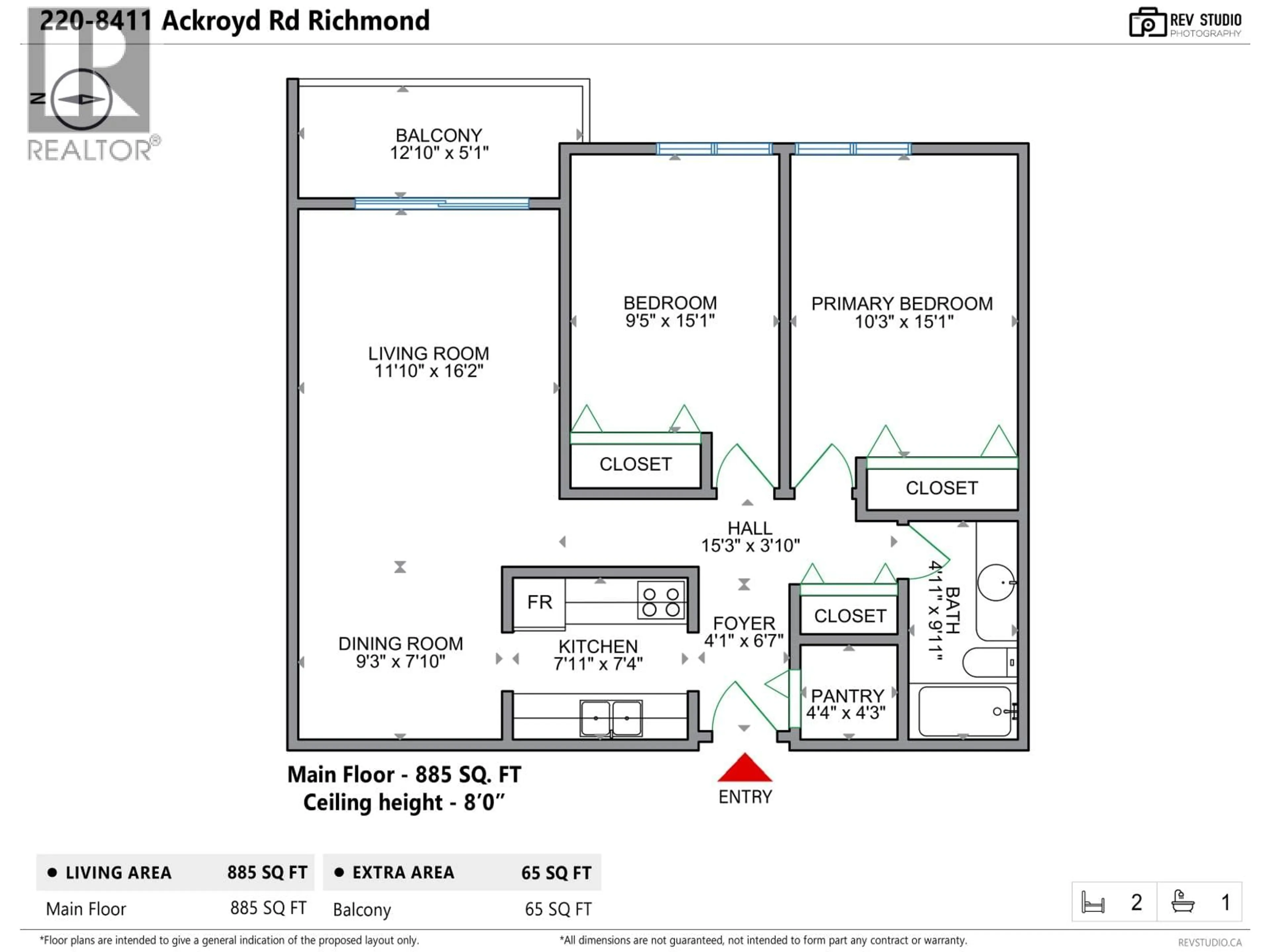 Floor plan for 220 - 8411 ACKROYD ROAD, Richmond British Columbia V6X3E6