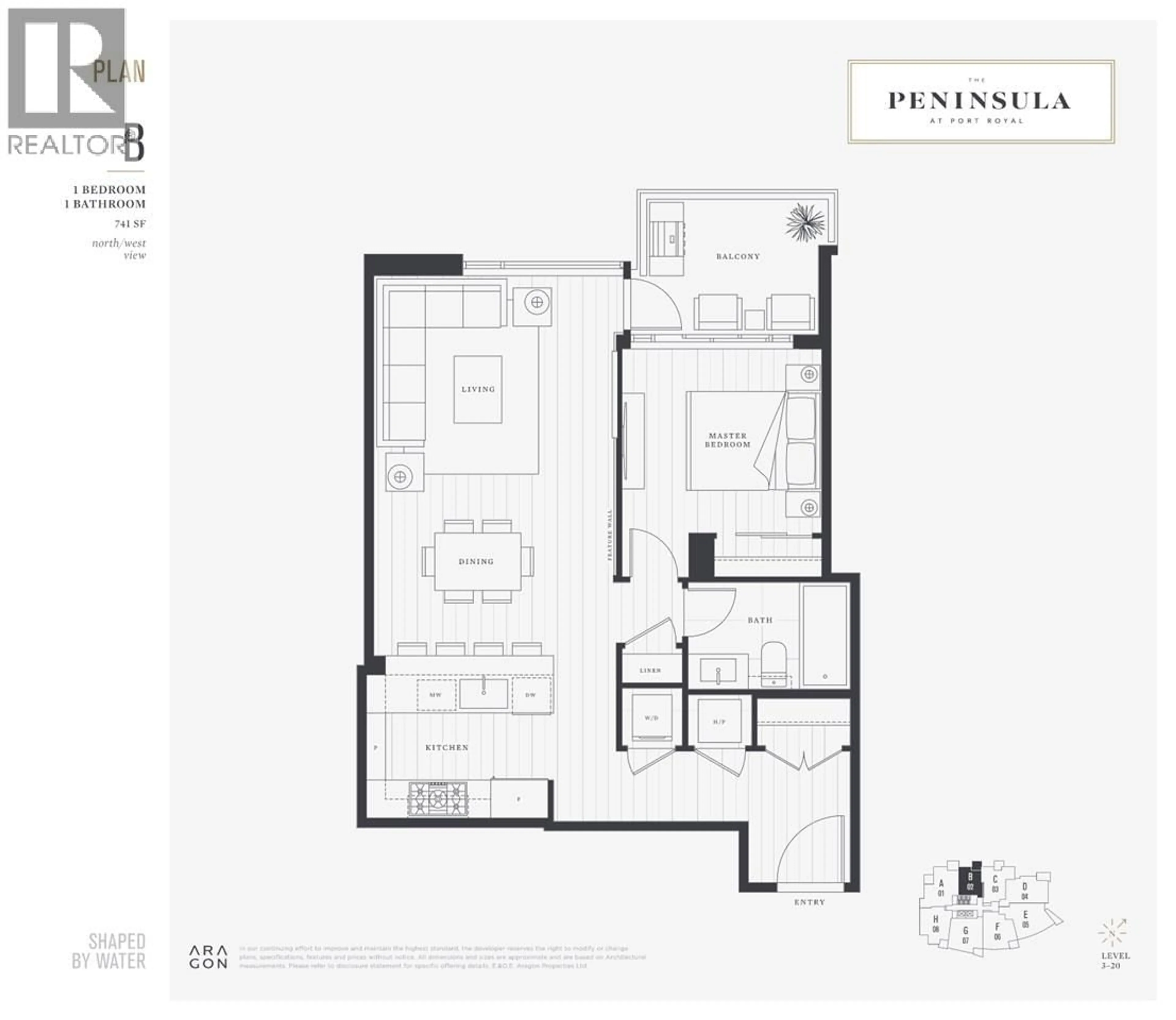 Floor plan for 1302 - 210 SALTER STREET, New Westminster British Columbia V3M0J9