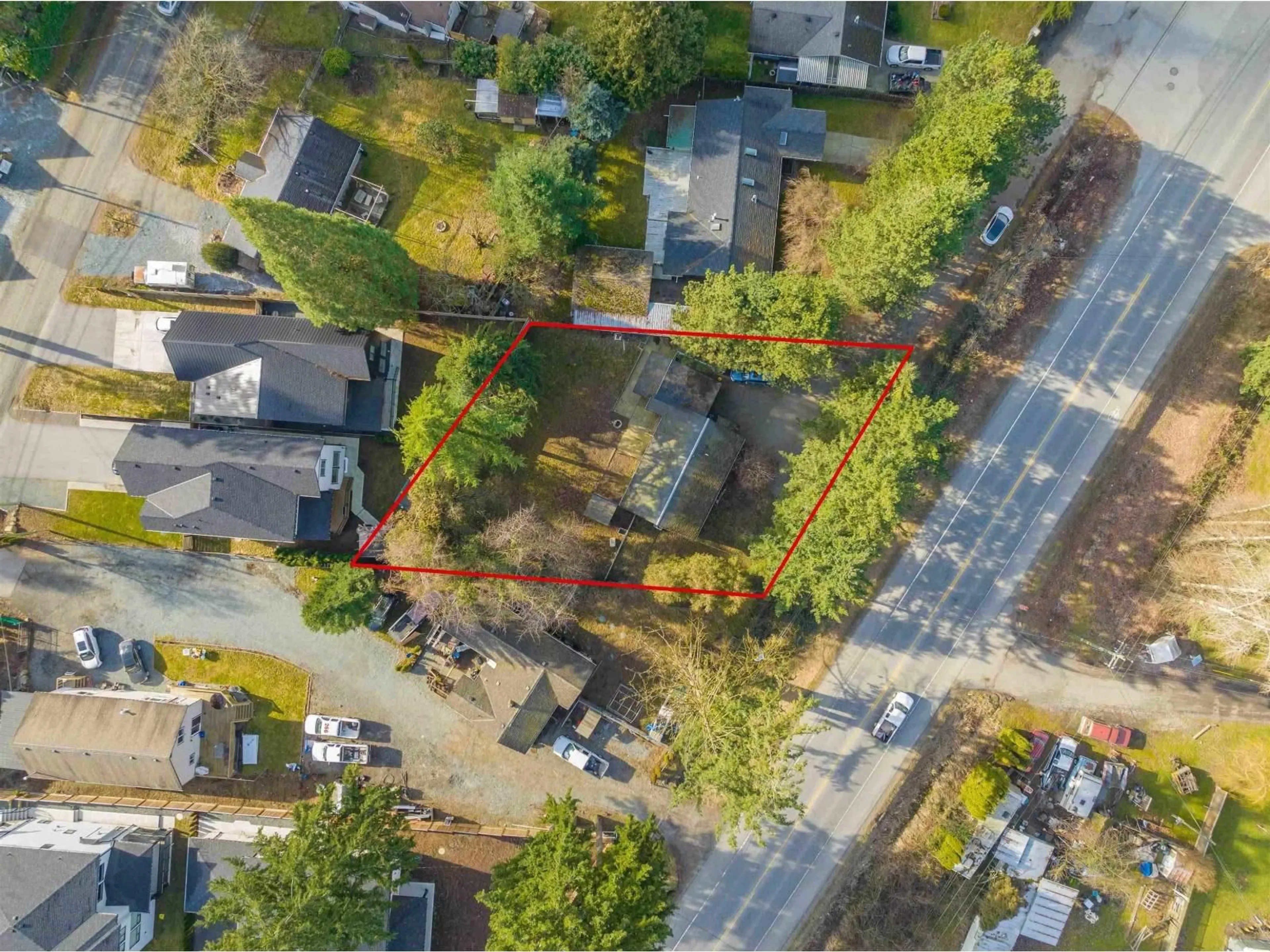 A pic from outside/outdoor area/front of a property/back of a property/a pic from drone, street for 23768 FRASER HIGHWAY, Langley British Columbia V2Z2K8