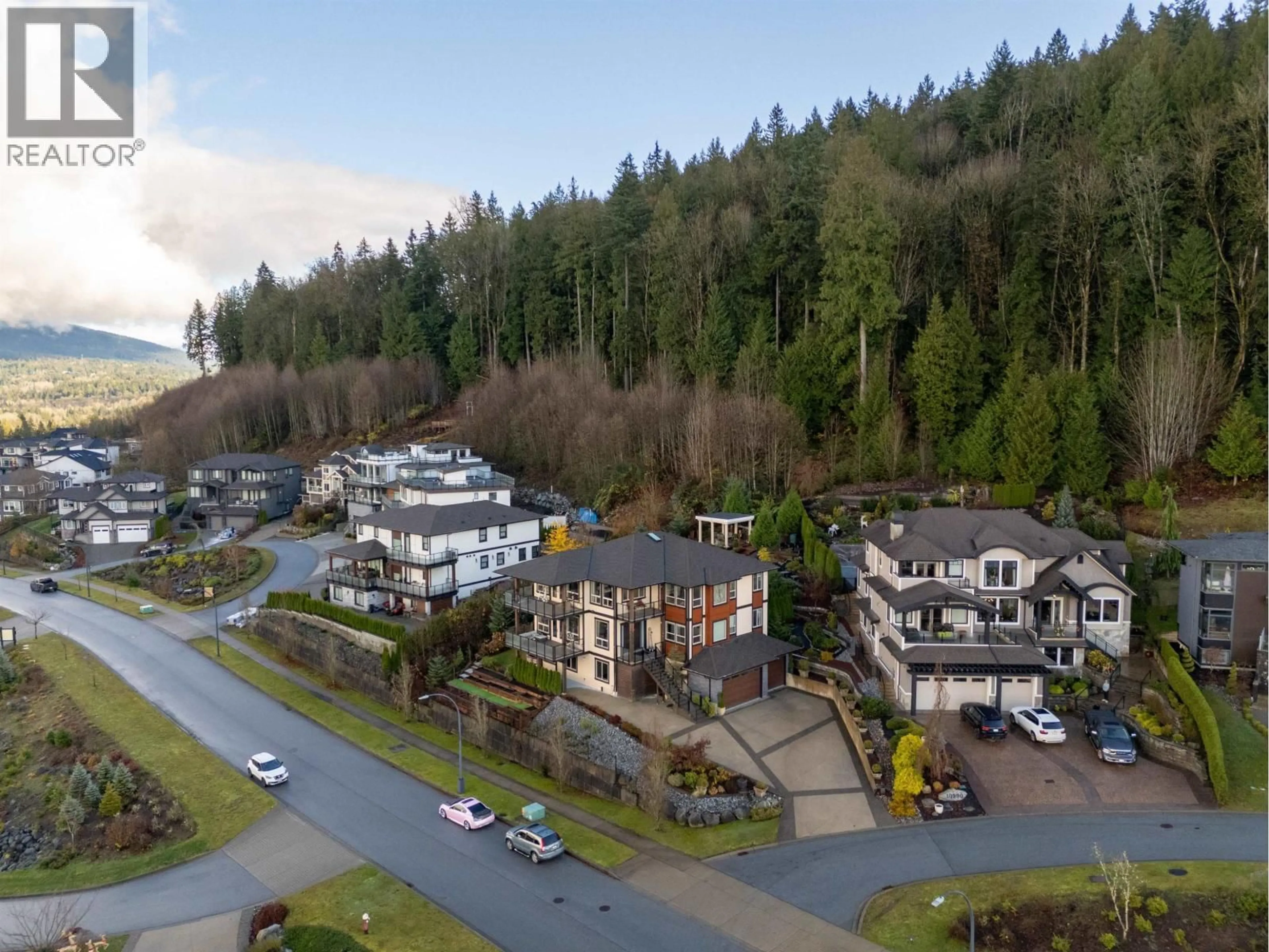 A pic from outside/outdoor area/front of a property/back of a property/a pic from drone, mountain view for 11000 CARMICHAEL STREET, Maple Ridge British Columbia V2W0H3