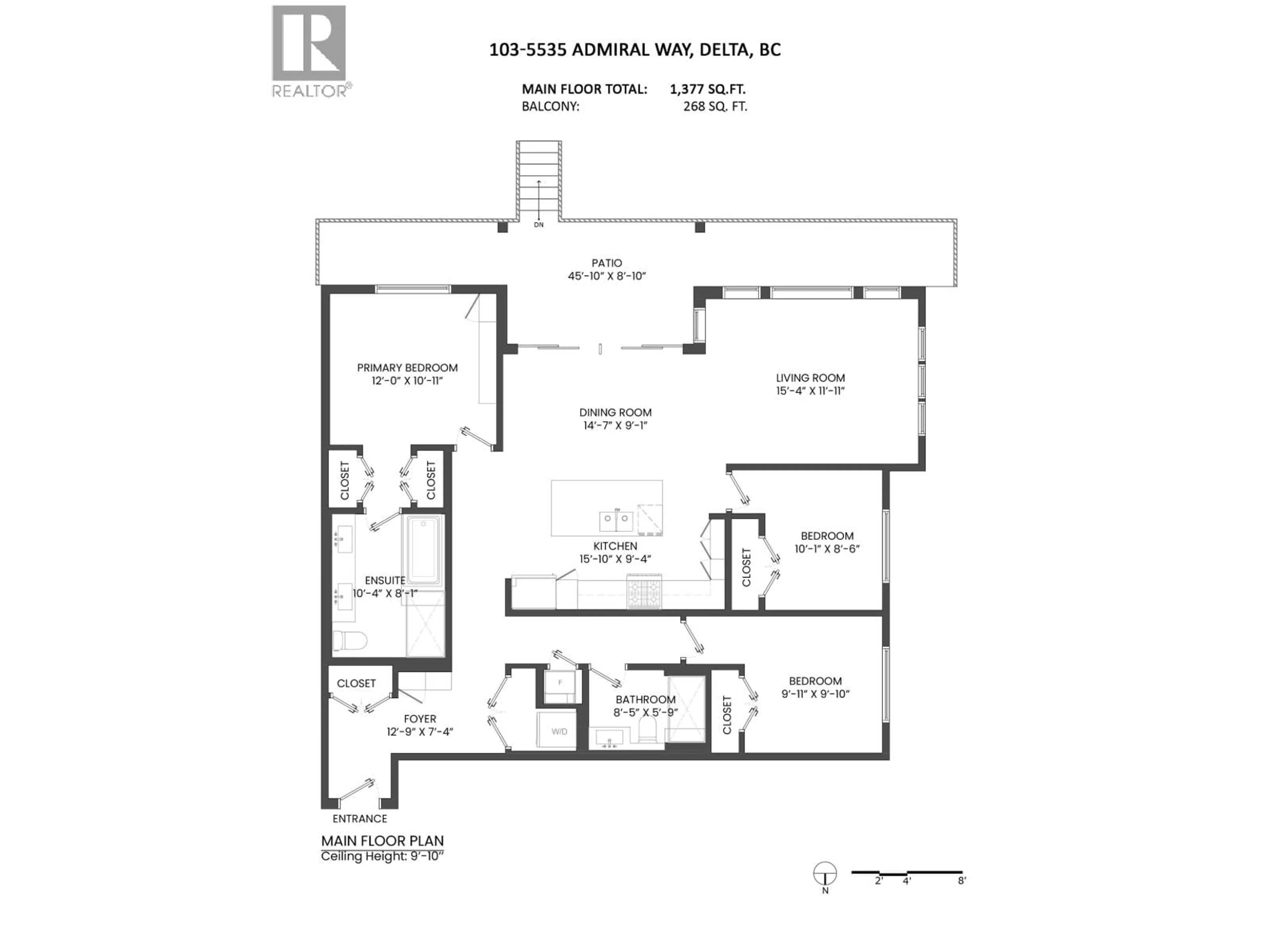 Floor plan for 103 - 5535 ADMIRAL WAY, Delta British Columbia V4K0E3