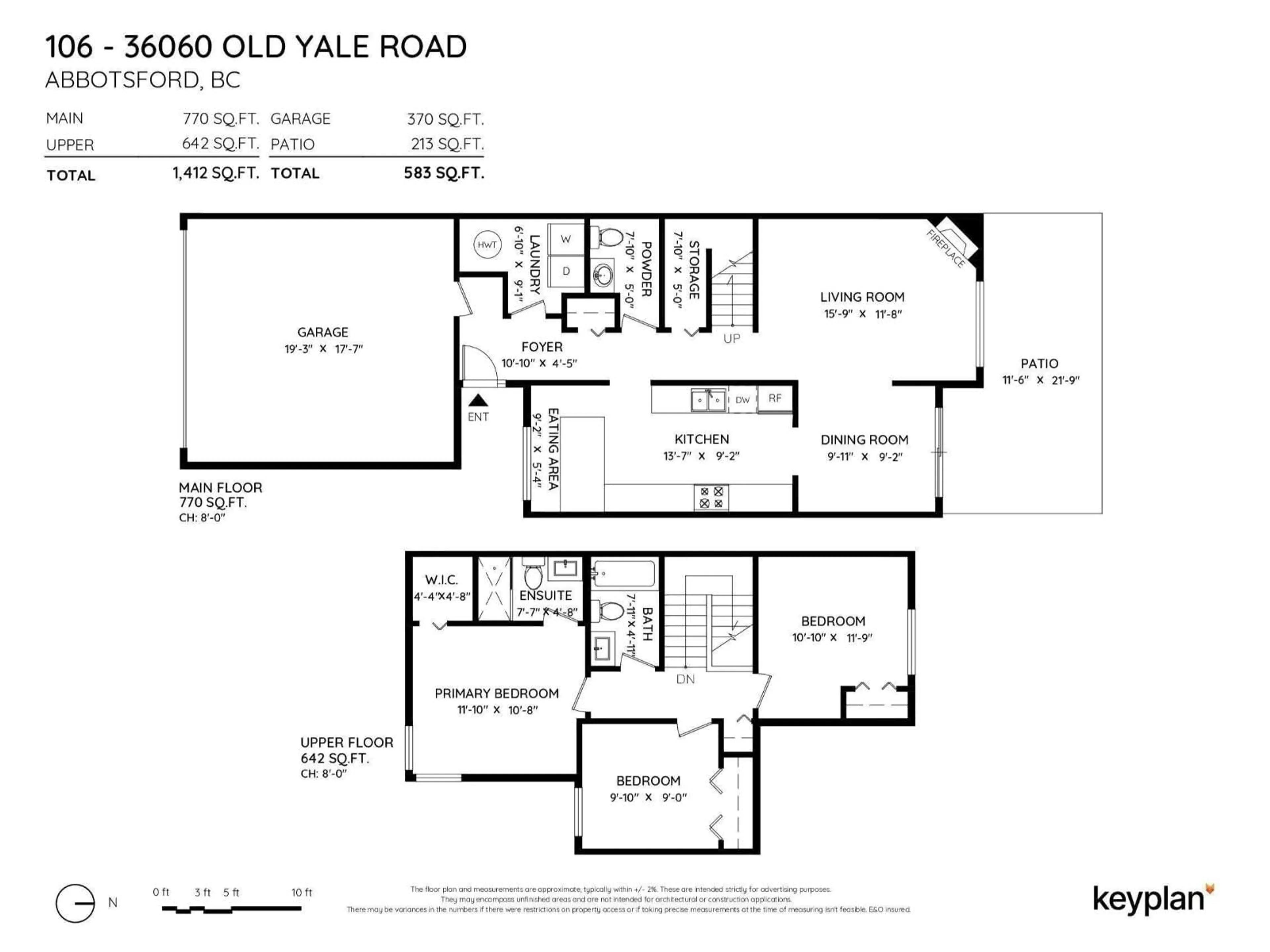 Floor plan for 106 - 36060 OLD YALE ROAD, Abbotsford British Columbia V3G2E9