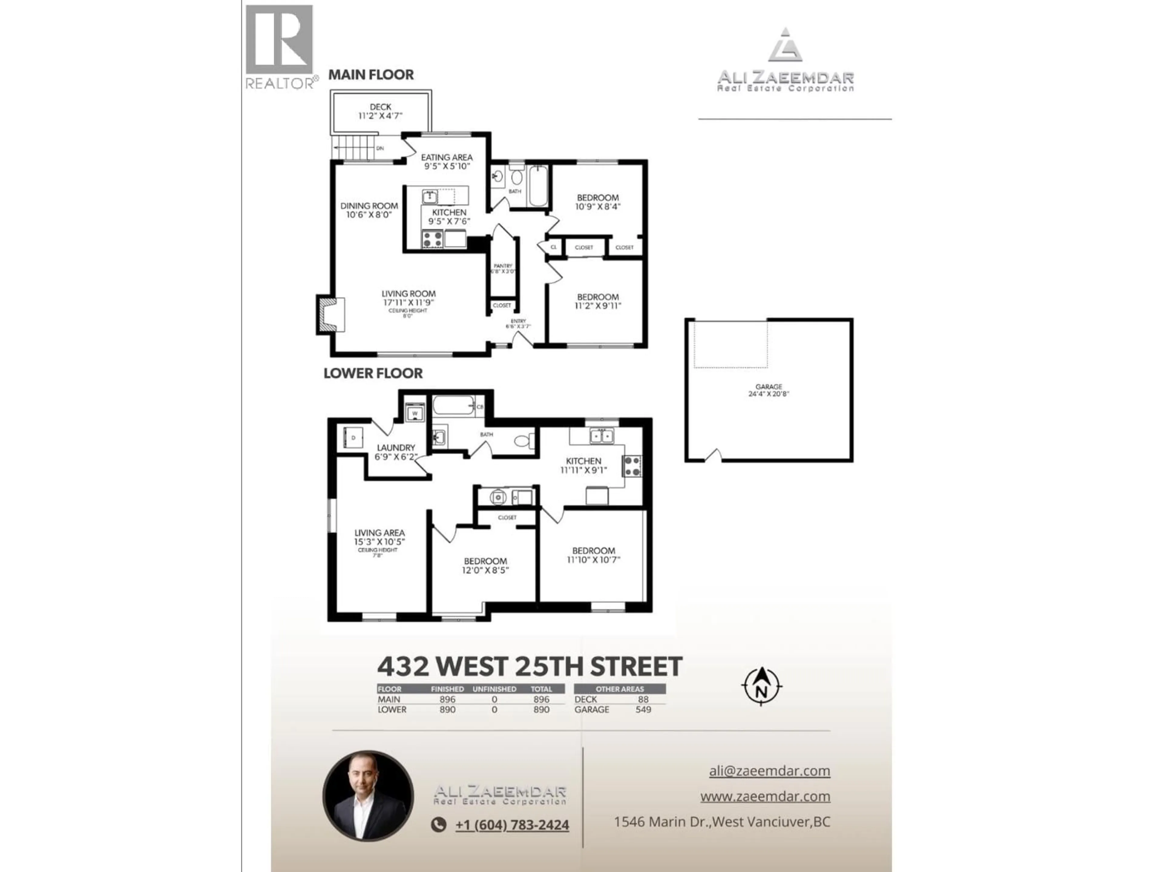 Floor plan for 432 25TH STREET, North Vancouver British Columbia V7N2G2