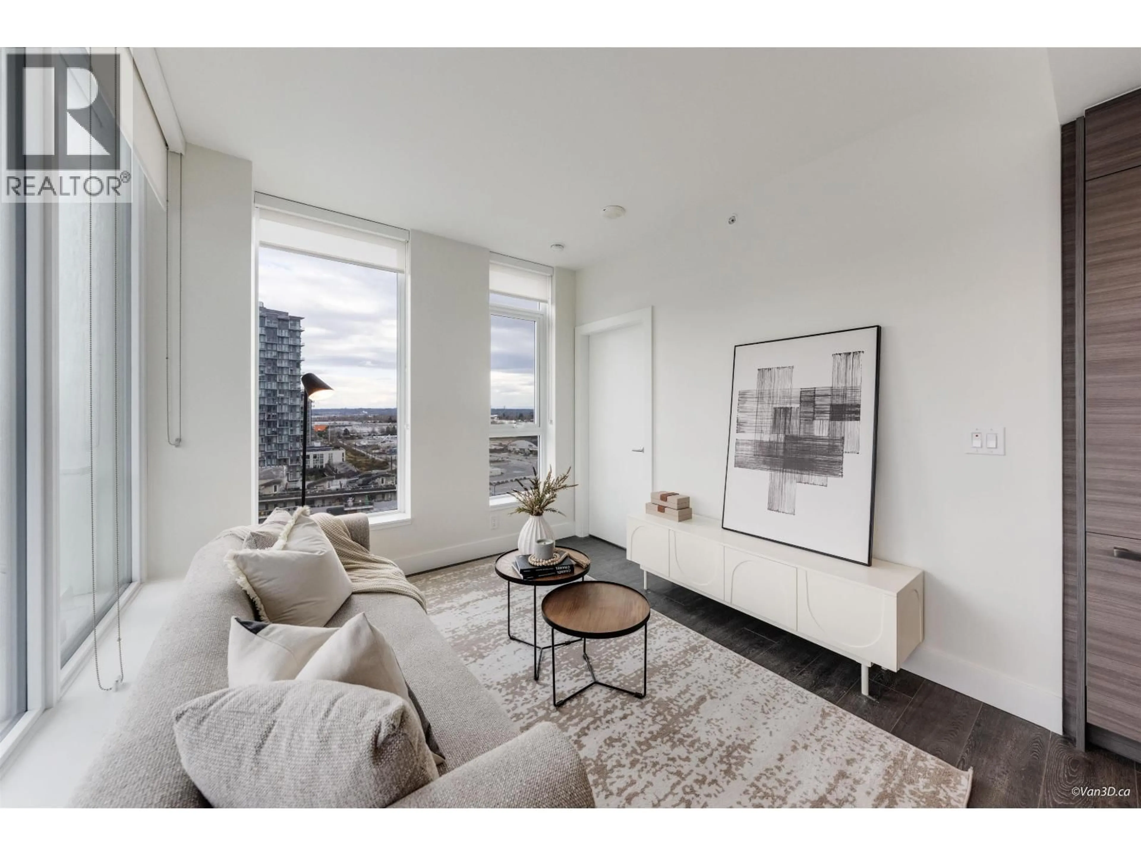 Living room with furniture, unknown for 1307 - 3438 SAWMILL CRESCENT, Vancouver British Columbia V5S0E3