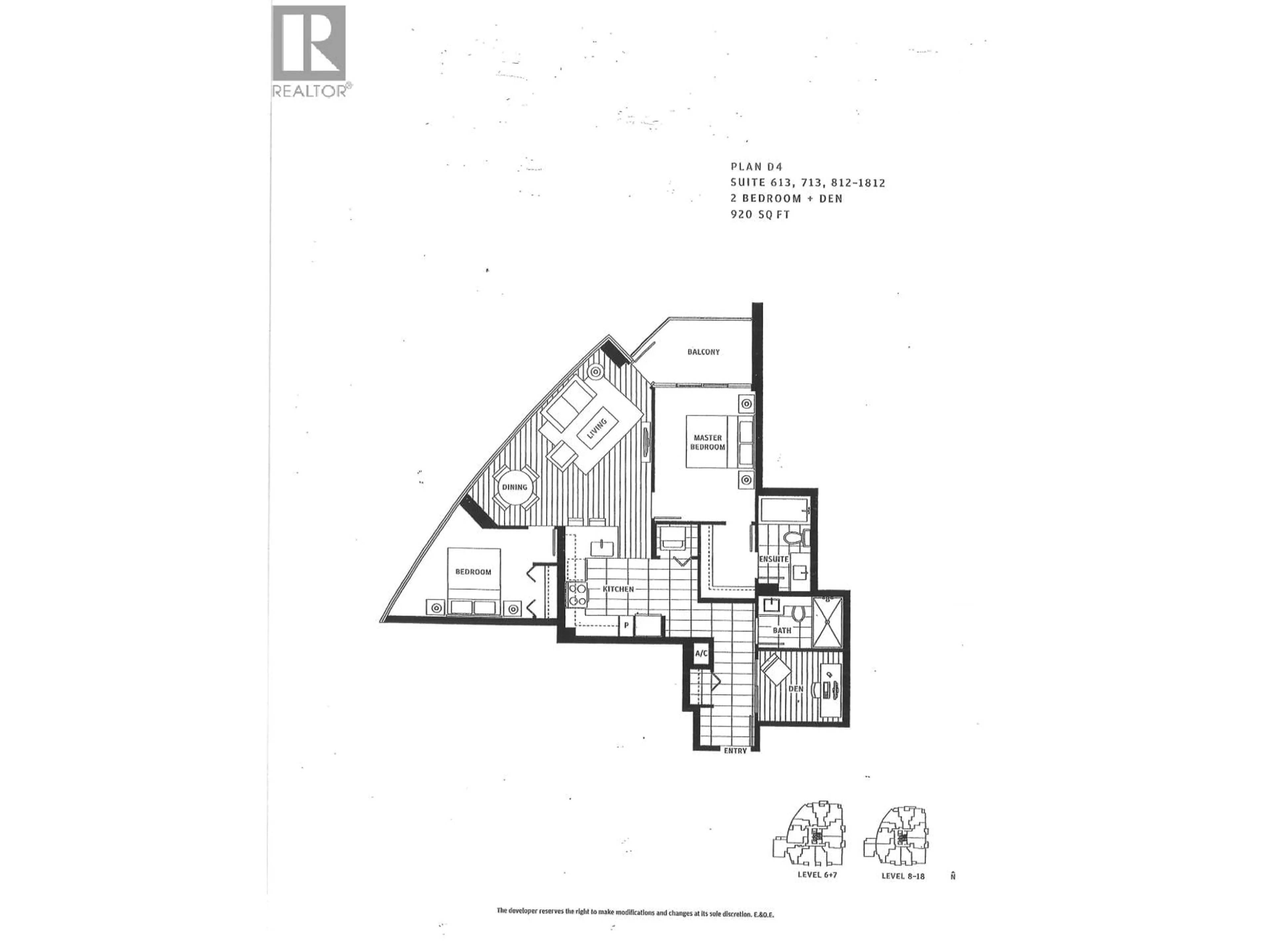 Floor plan for 1512 - 8033 SABA ROAD, Richmond British Columbia V6Y4M8