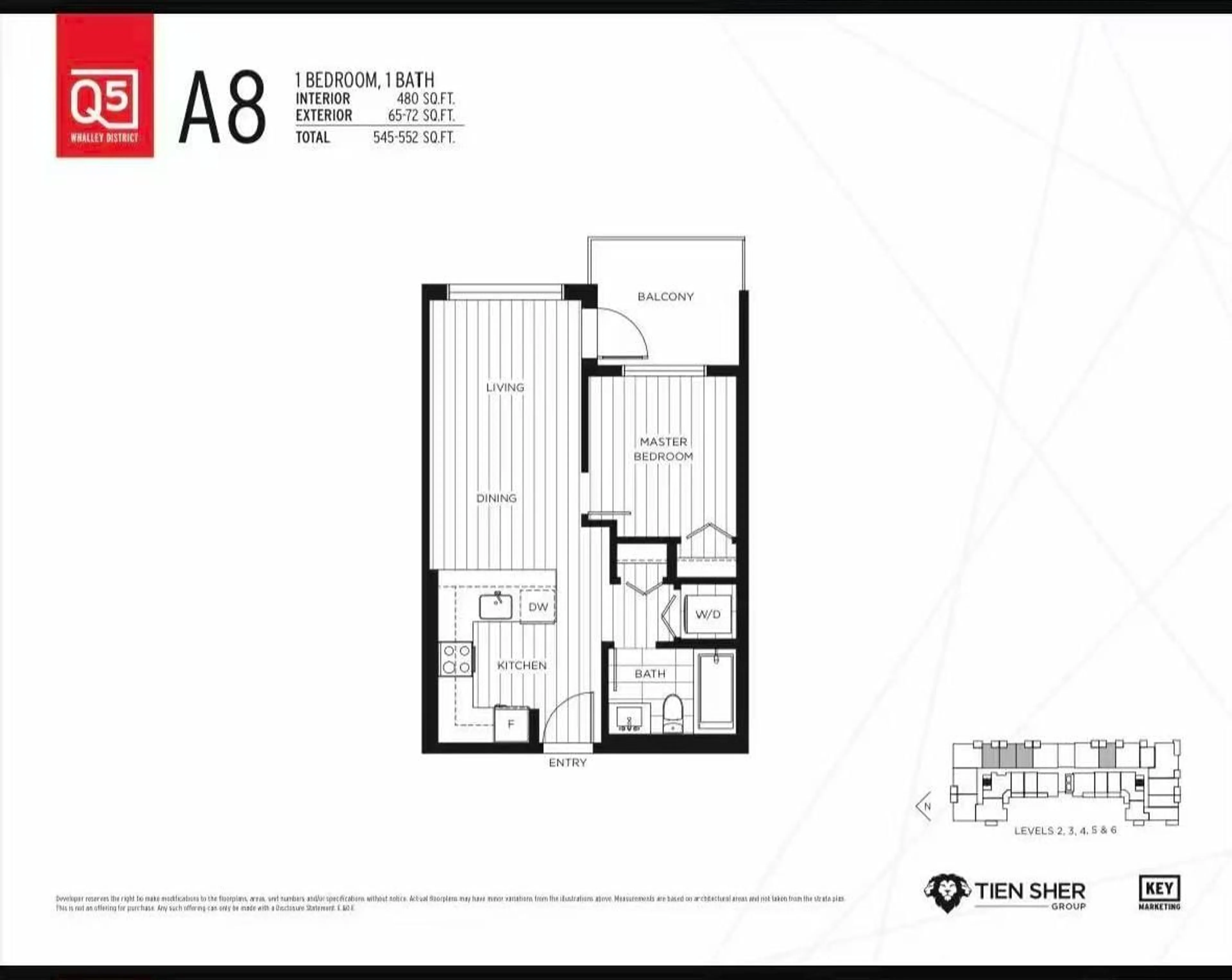Floor plan for 522 - 10777 138 STREET, Surrey British Columbia V3T0T5