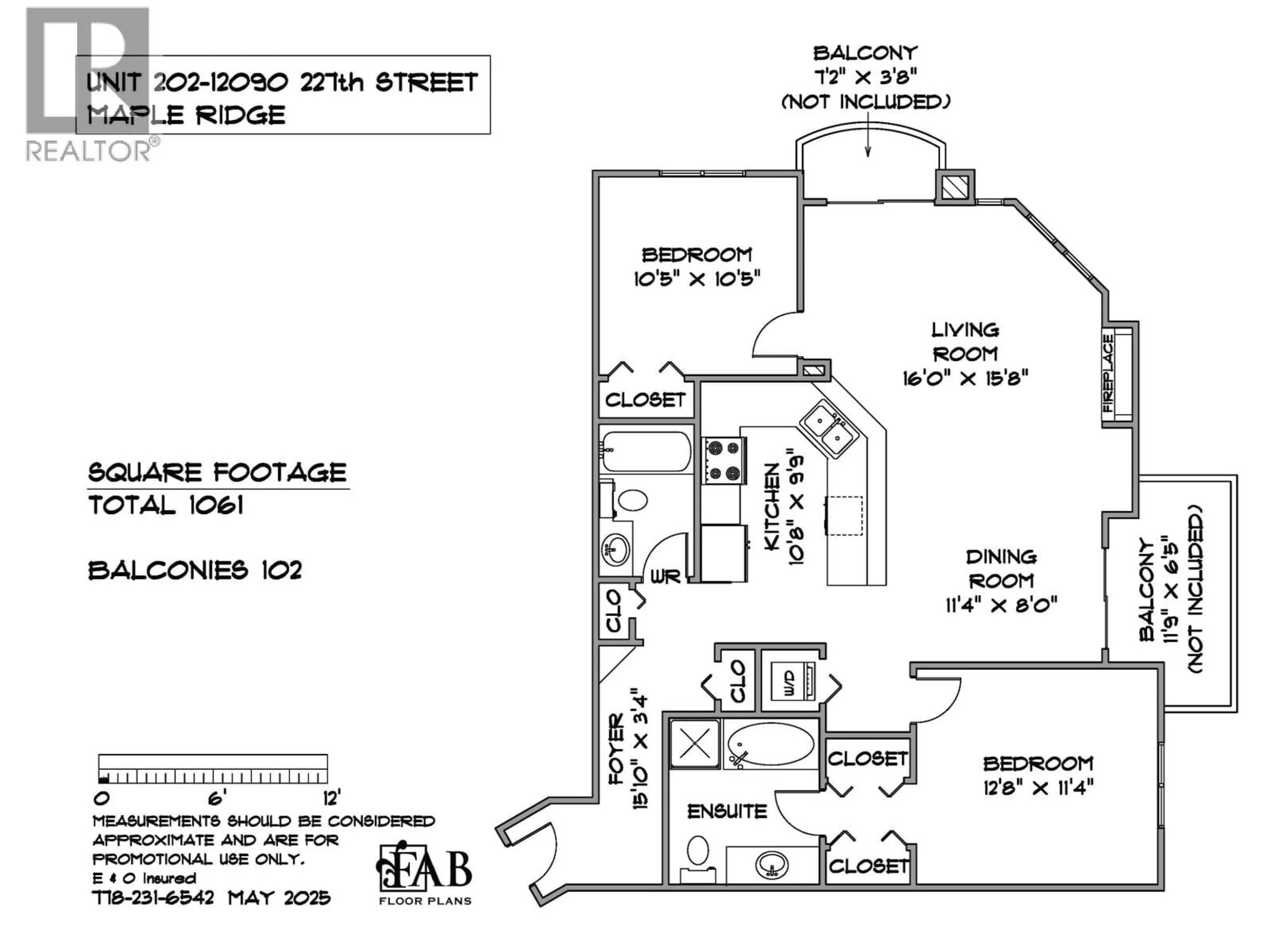 Floor plan for 202 - 12090 227 STREET, Maple Ridge British Columbia V2X6J5