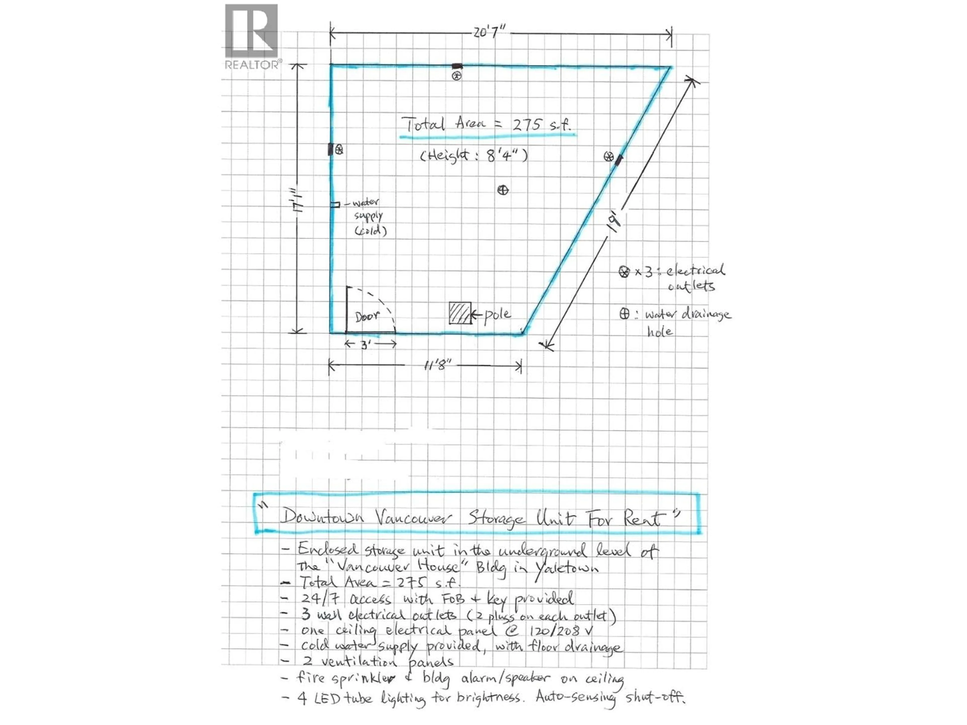 Floor plan for 2010 - 1480 HOWE STREET, Vancouver British Columbia V6Z0G5