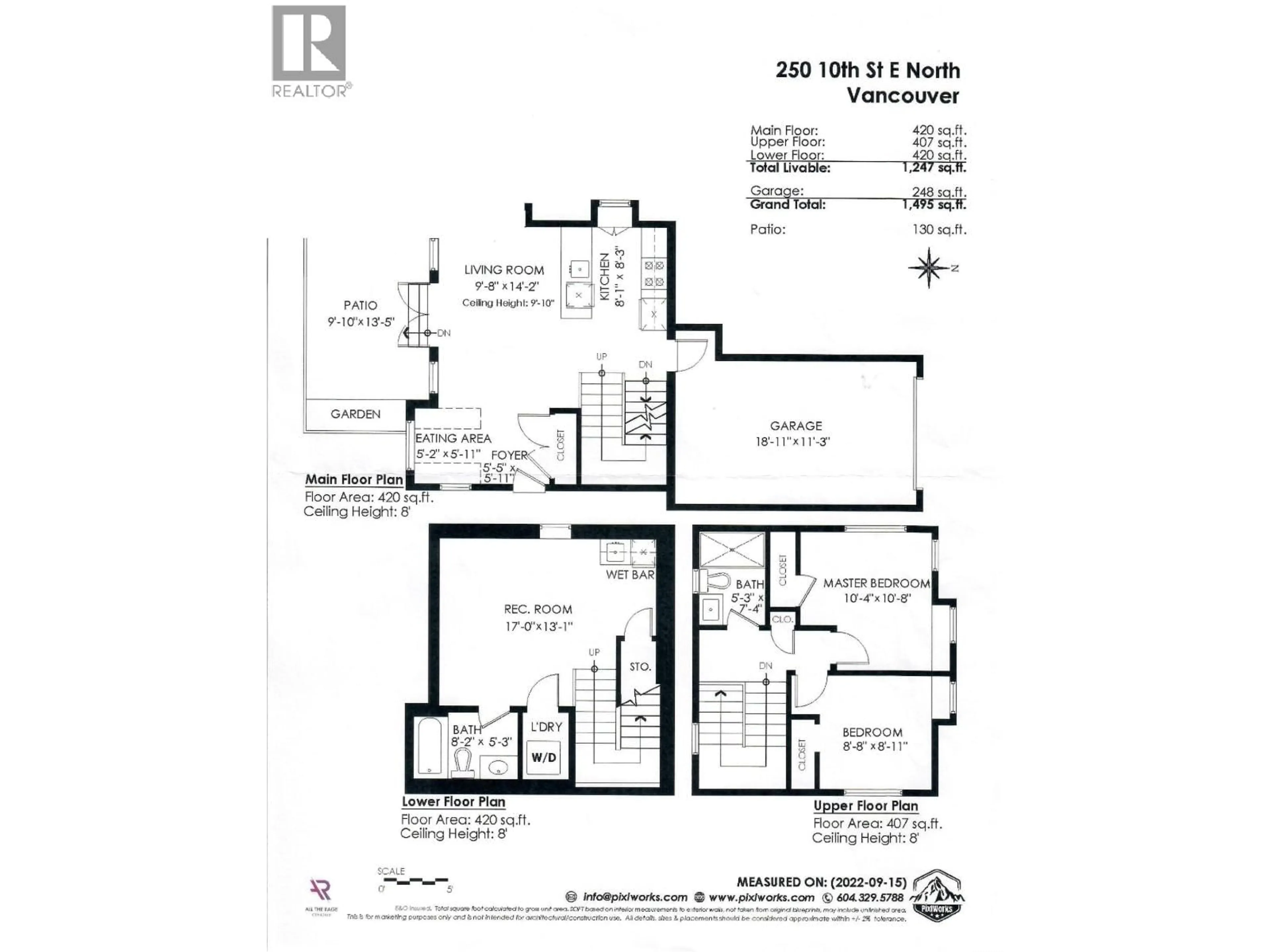 Floor plan for 250 10TH STREET, North Vancouver British Columbia V7L2E1
